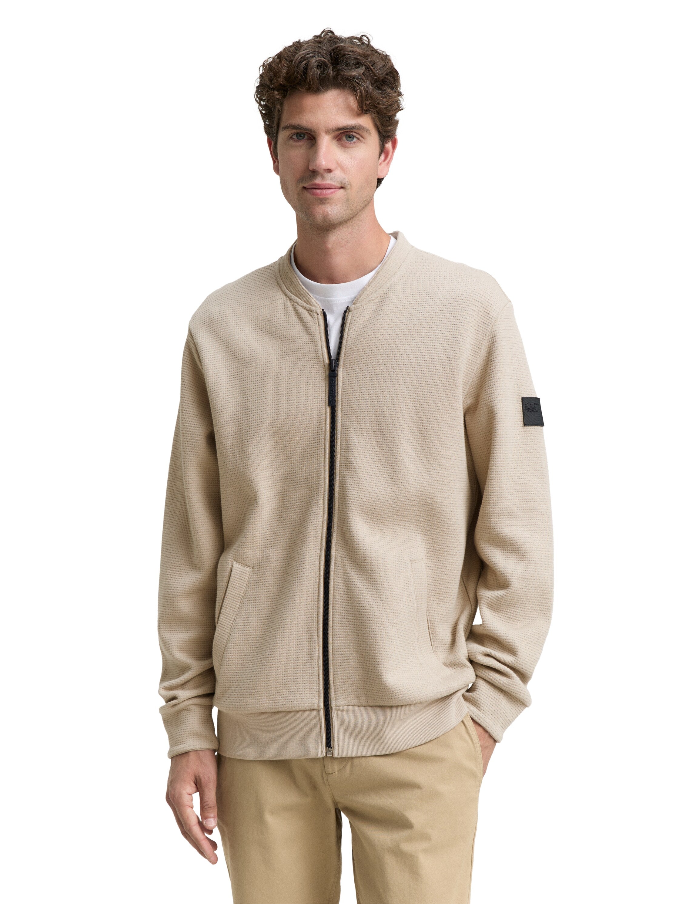 Tom Tailor Cotton Beige Bomber Jacket