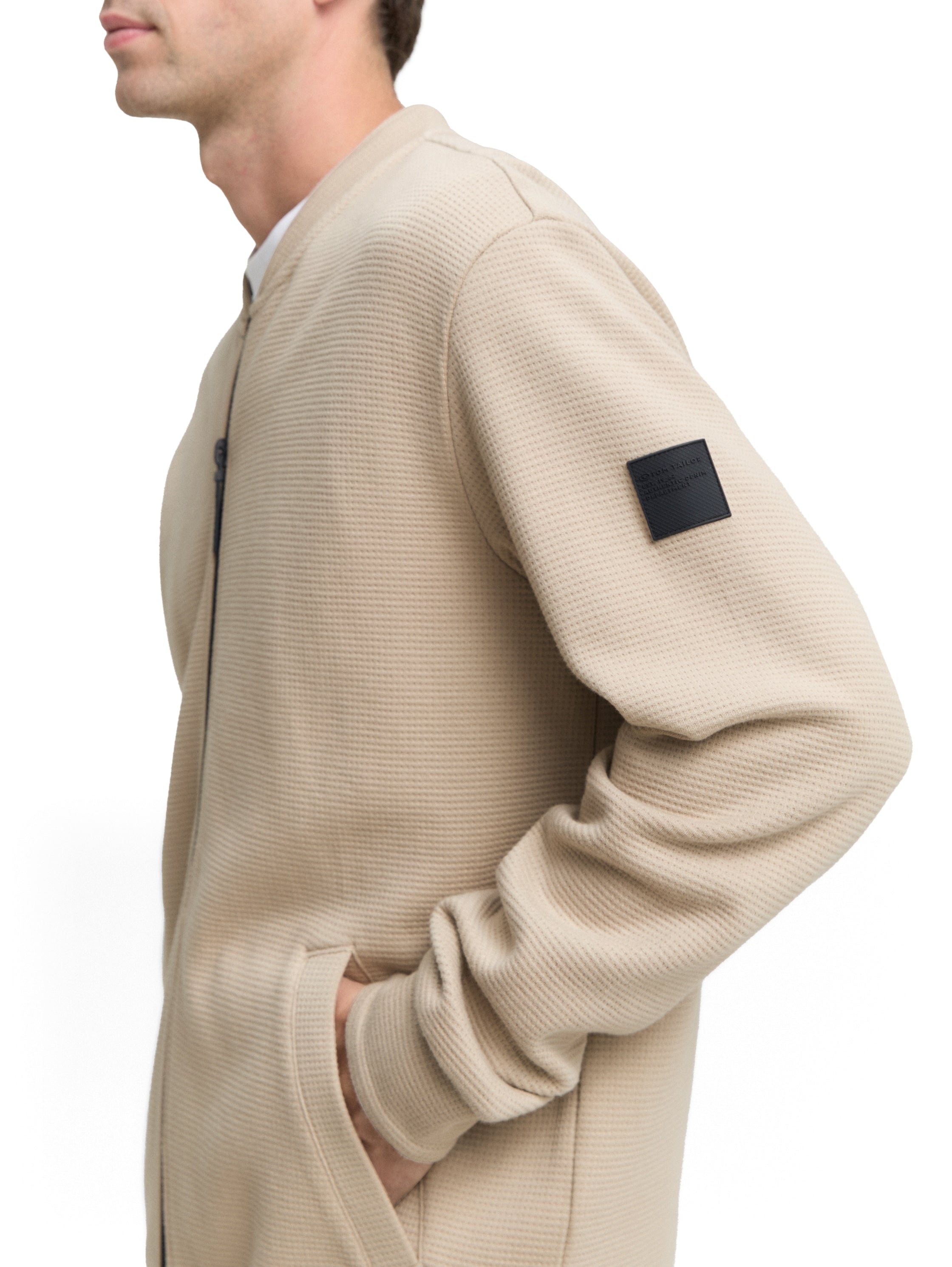 Tom Tailor Cotton Beige Bomber Jacket