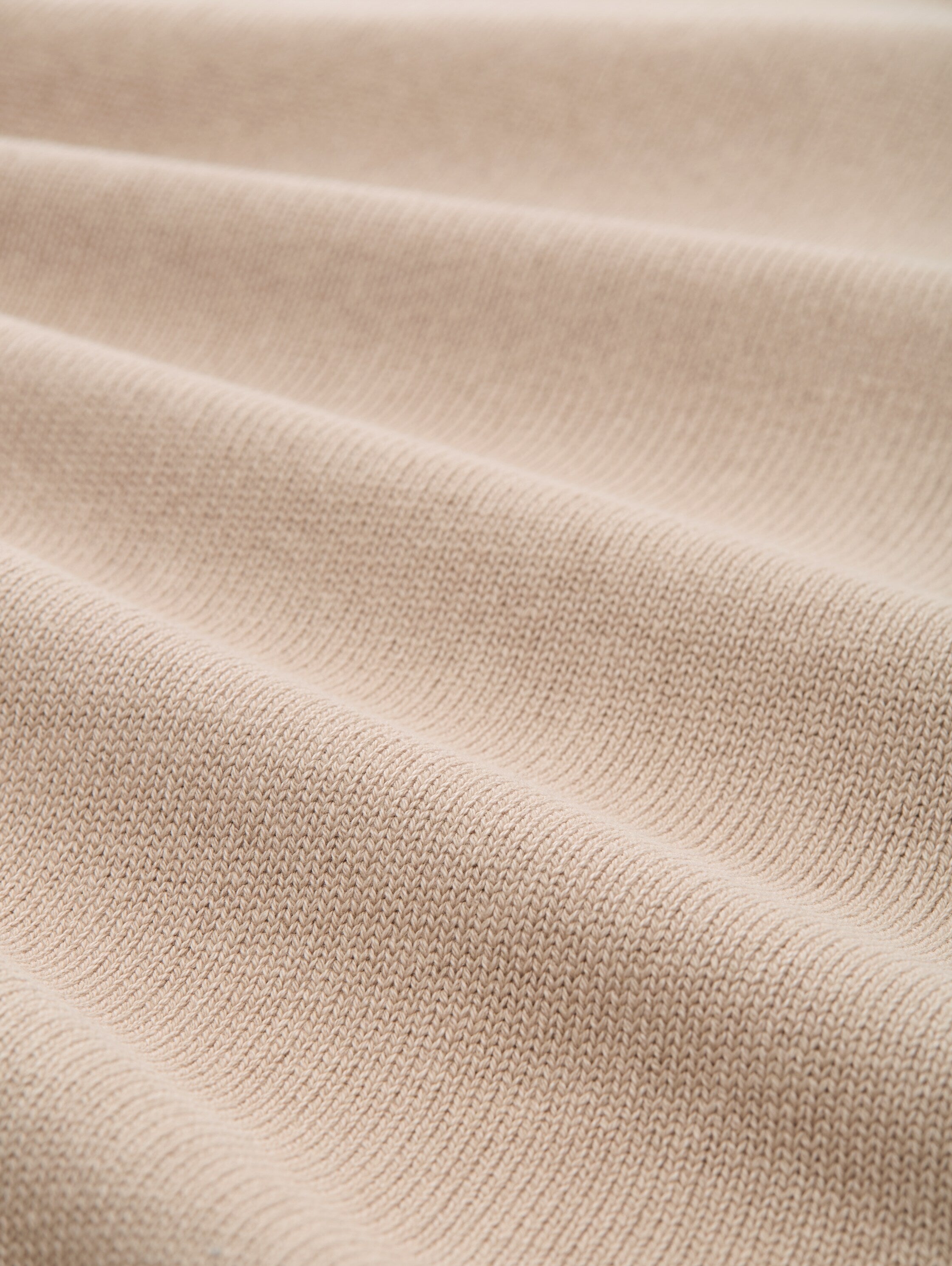Tom Tailor Washed-look knitted Light Beige Pullover Made From Cotton