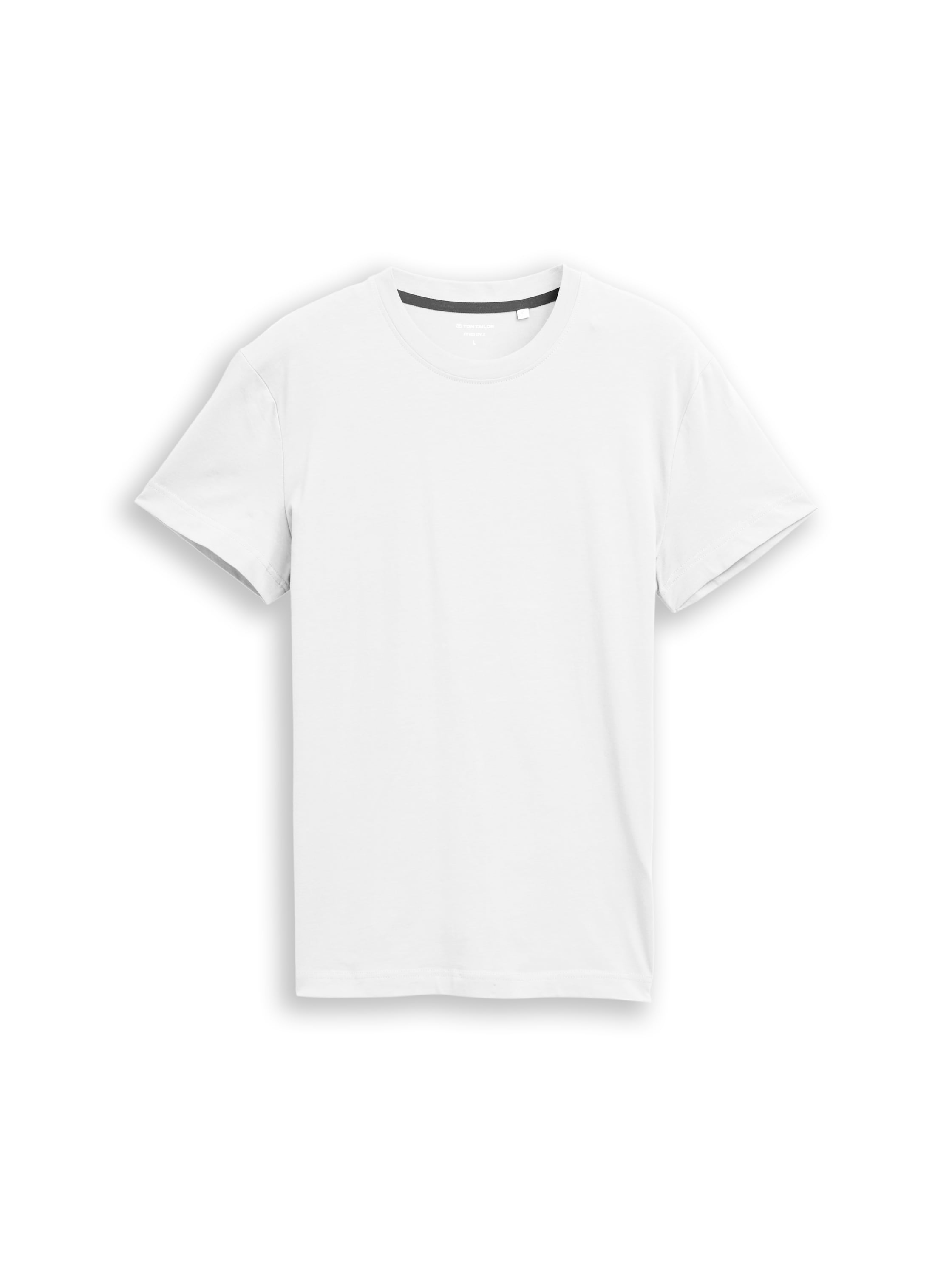 Tom Tailor Slim Fit White T-shirt with Stretch