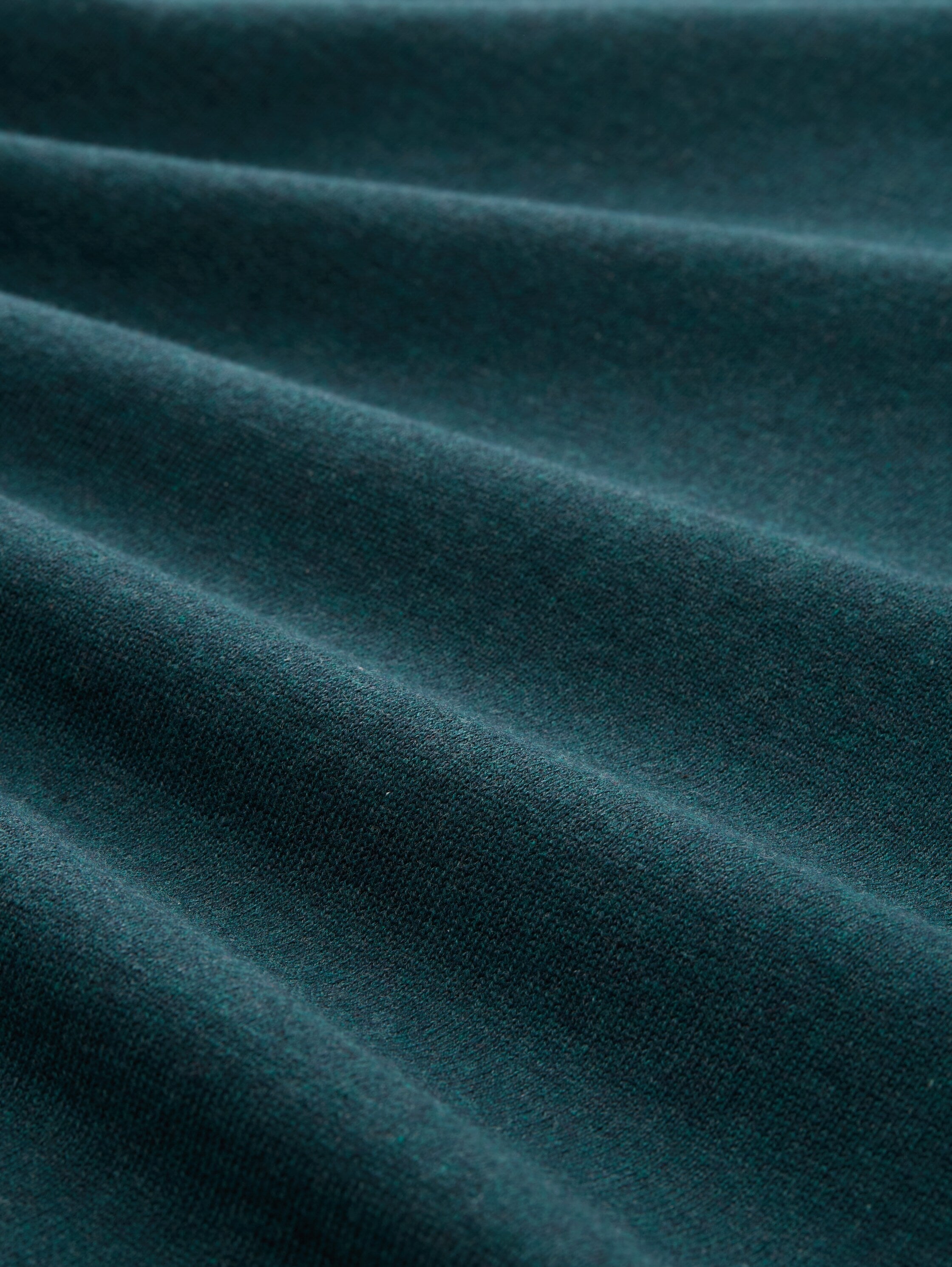 Tom Tailor Cotton V-Neck Knitted Dark Green Pullover