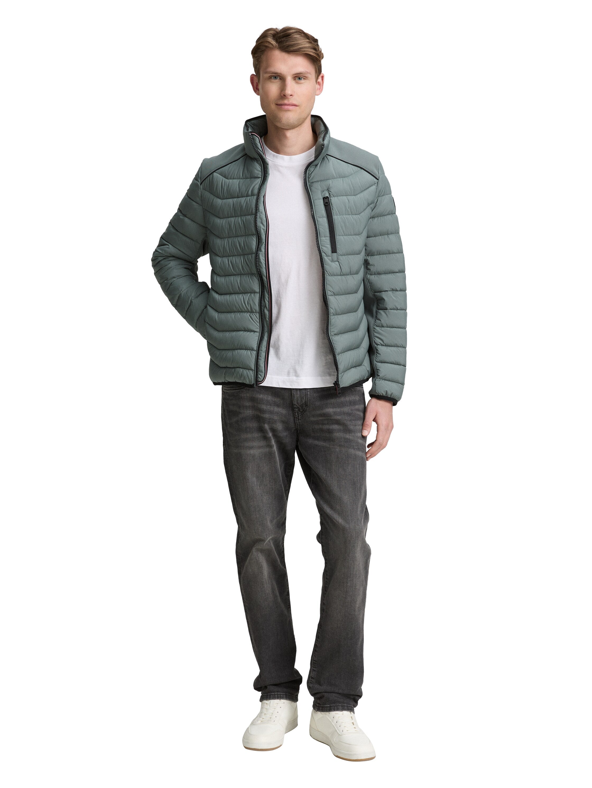 Tom Tailor Green Jacket with Zipper To Close