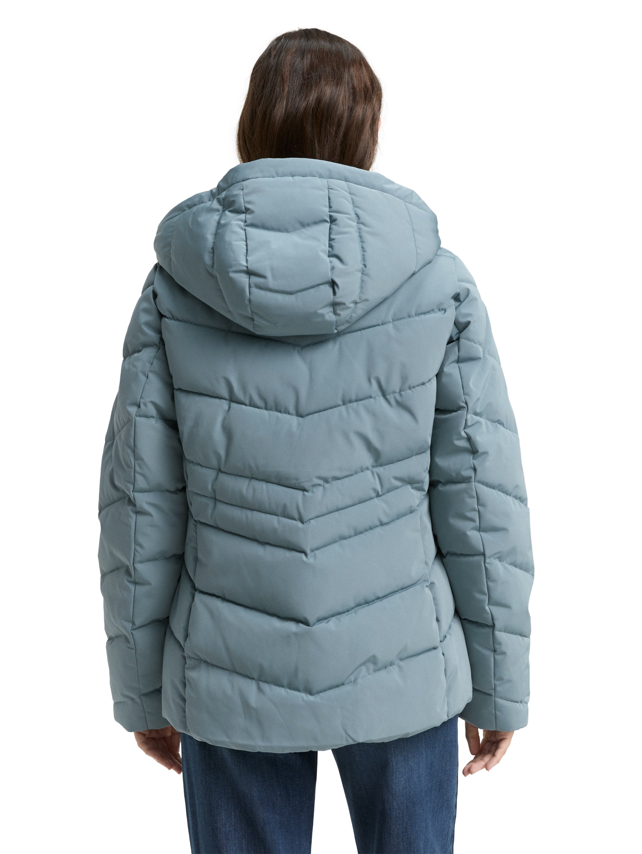 Tom Tailor Puffer Mint Jacket With Detachable Hood