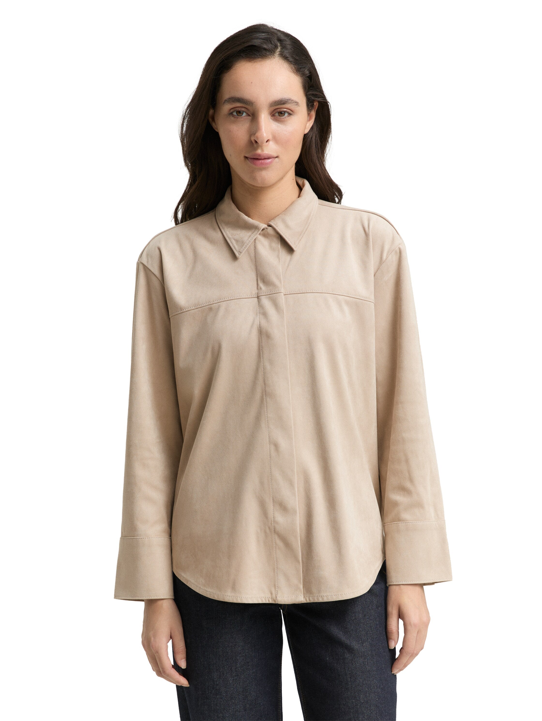 Tom Tailor Oversize Beige Shirt