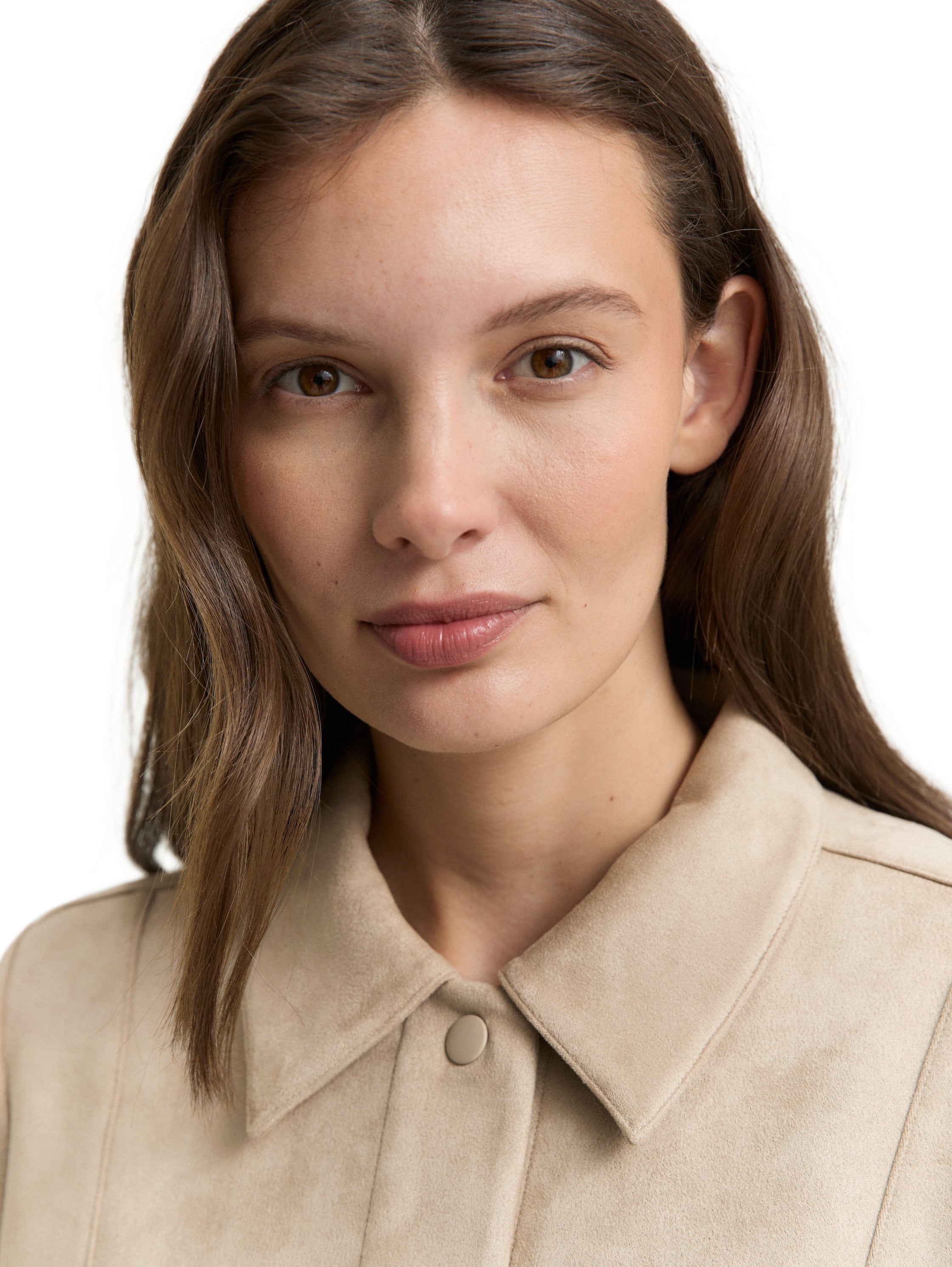 Tom Tailor Regular Fit Beige Jacket With Puch Button