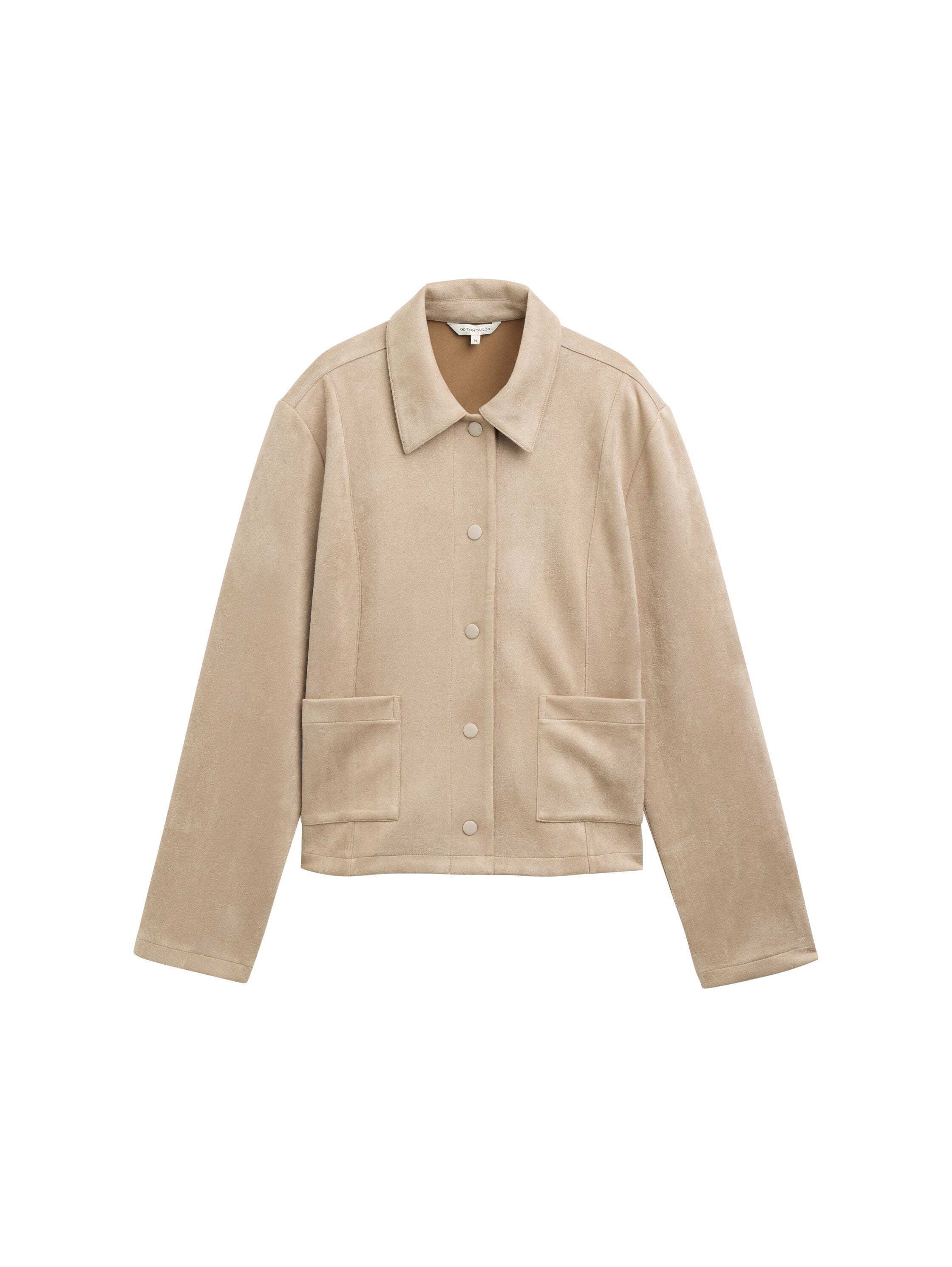 Tom Tailor Regular Fit Beige Jacket With Puch Button