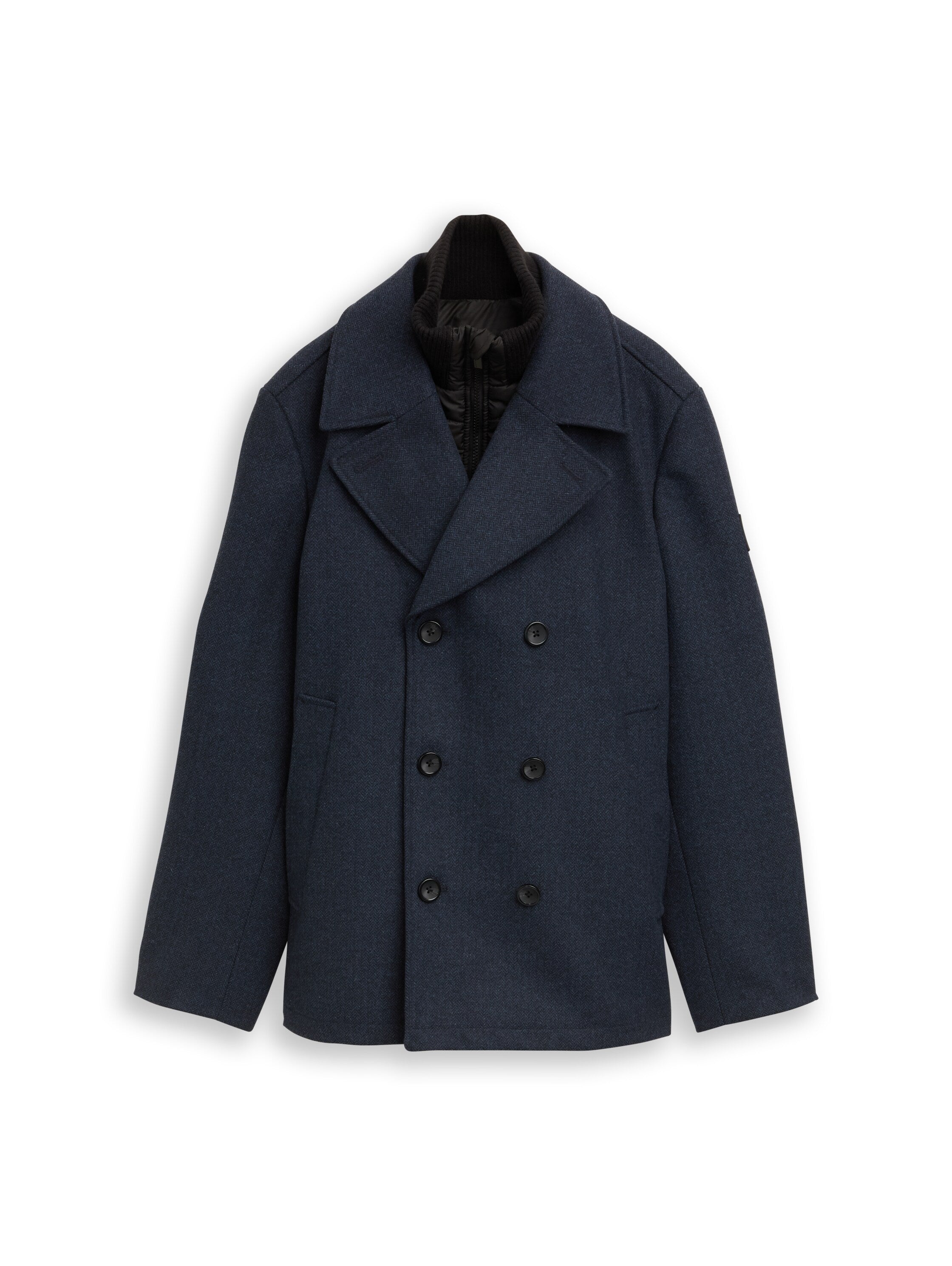 Tom Tailor 2-in-1 Wool Jacket with Detachable Inner Navy Jacket