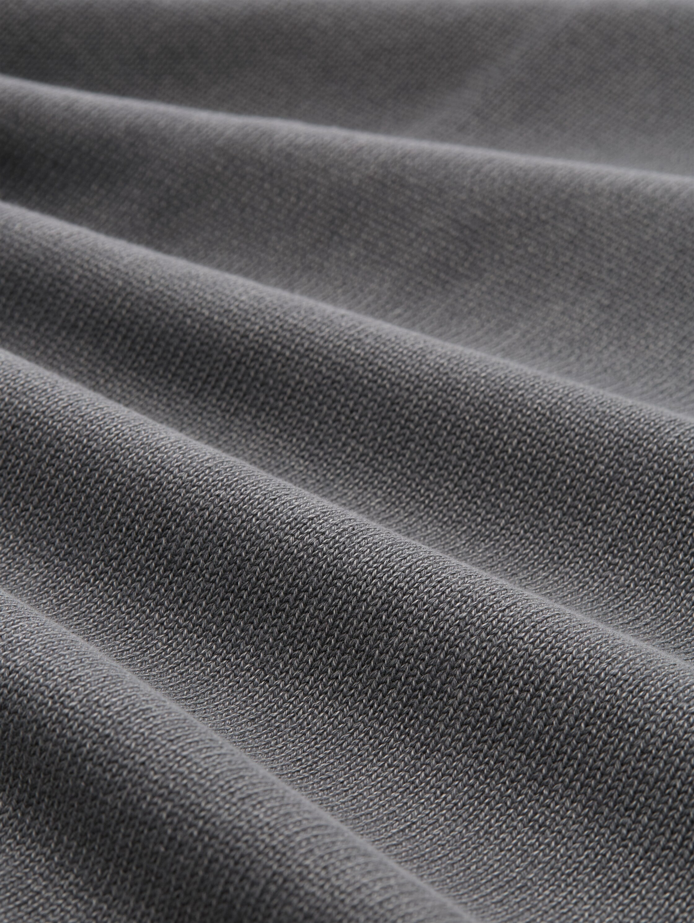 Tom Tailor Washed-look knitted Dark Grey Pullover Made From Cotton
