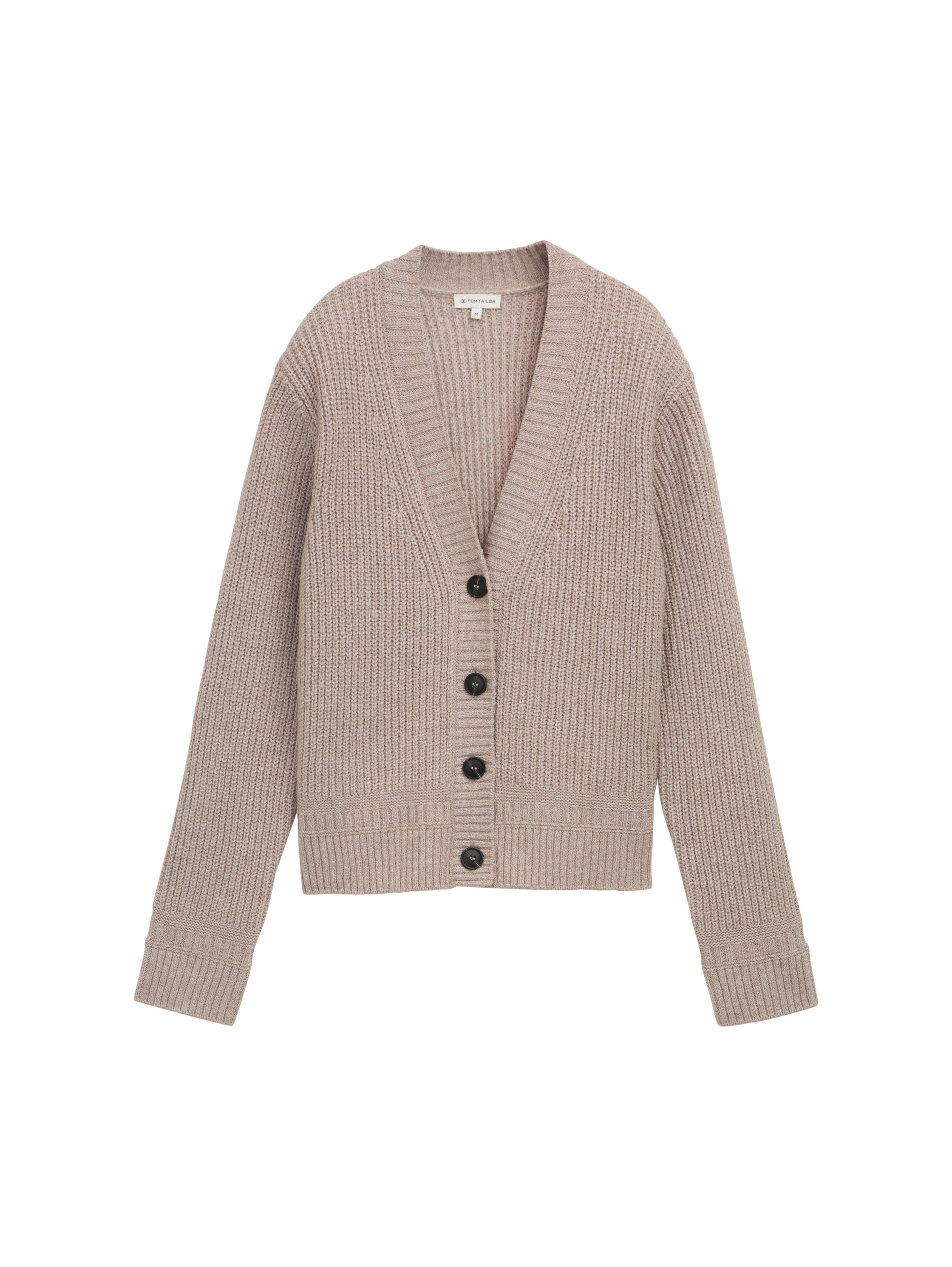 Tom Tailor Beige Cardigan With Button To Close