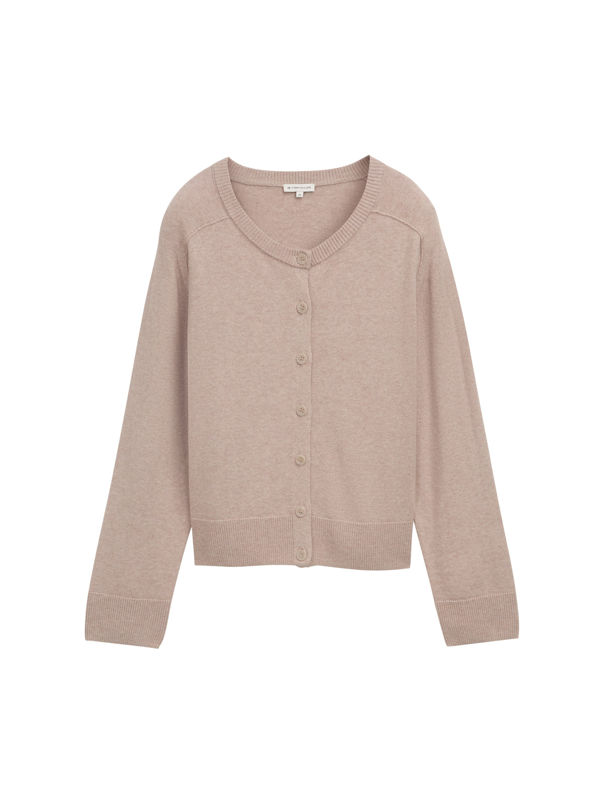 Tom Tailor Soft Taupe Melange Cotton Cardigan