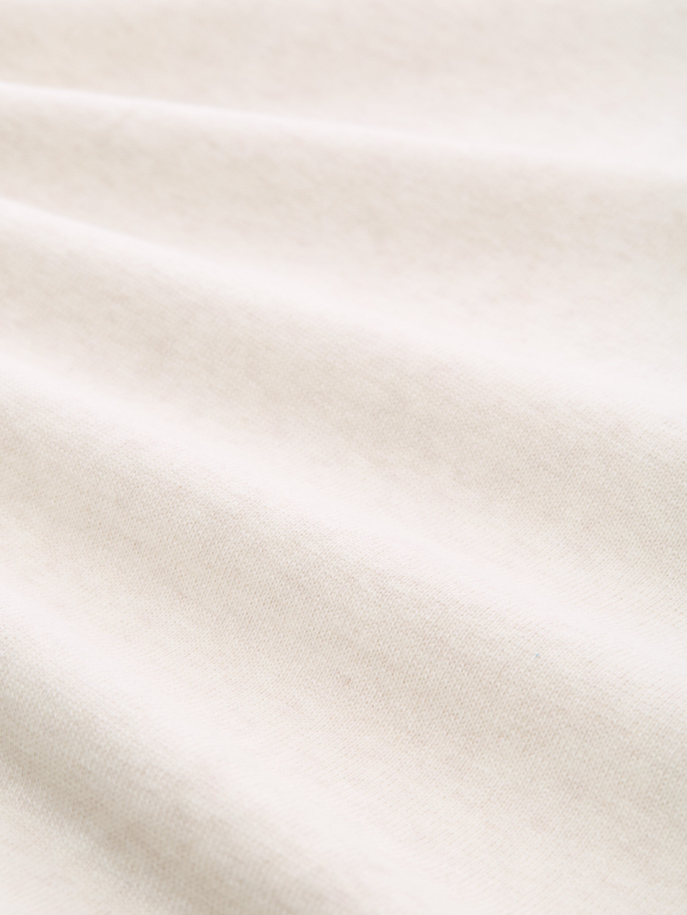 Tom Tailor Basic Knitted Offwhite Pullover Made of Cotton