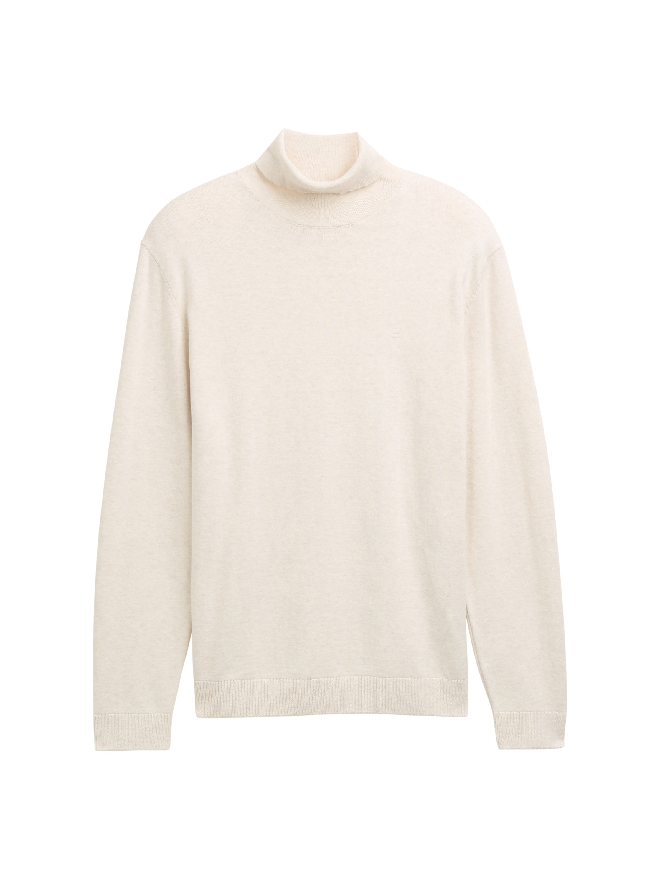 Tom Tailor Turtleneck Offwhite Cotton Pullover
