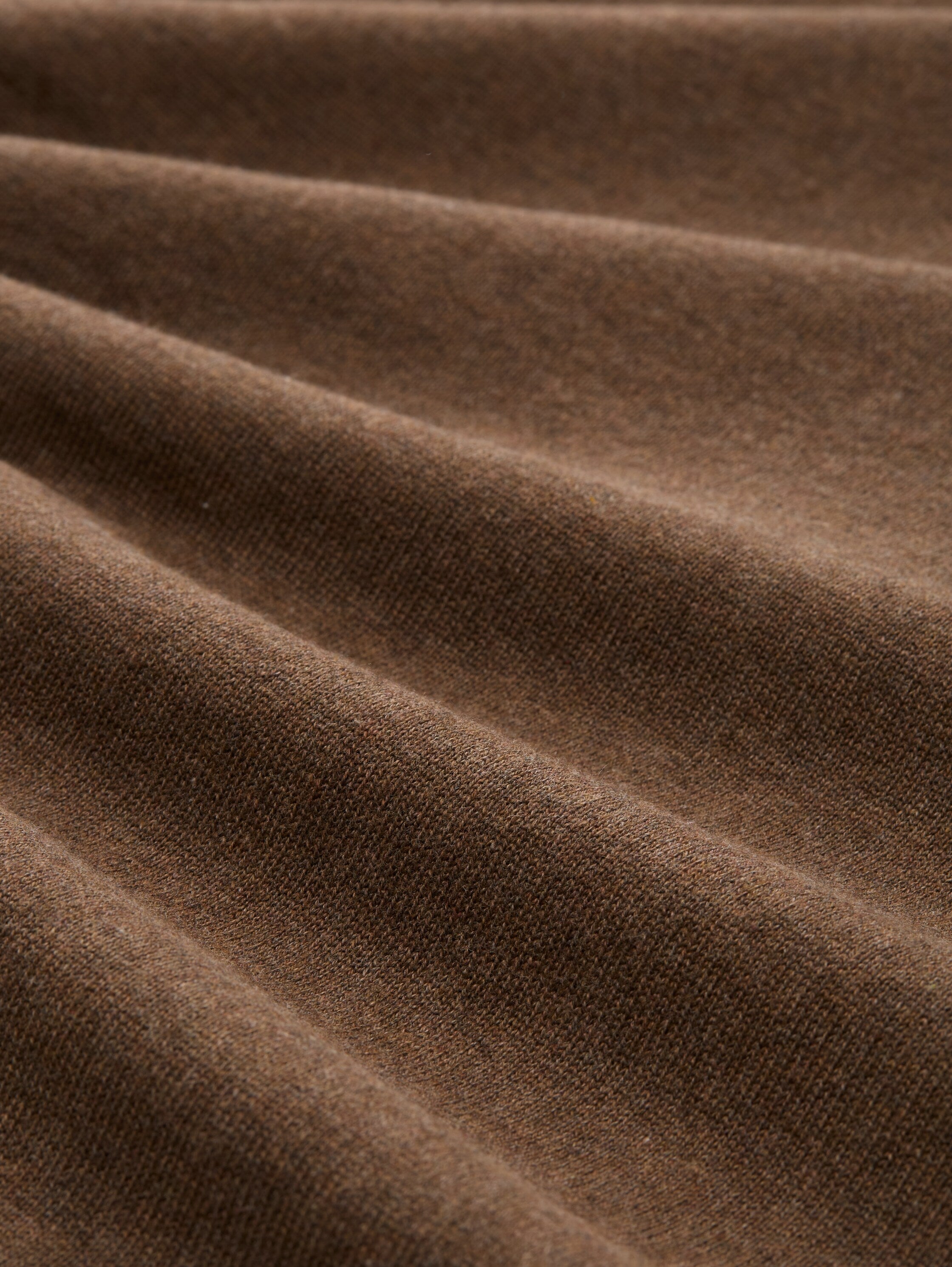 Tom Tailor Cotton V-Neck Knitted Brown Pullover