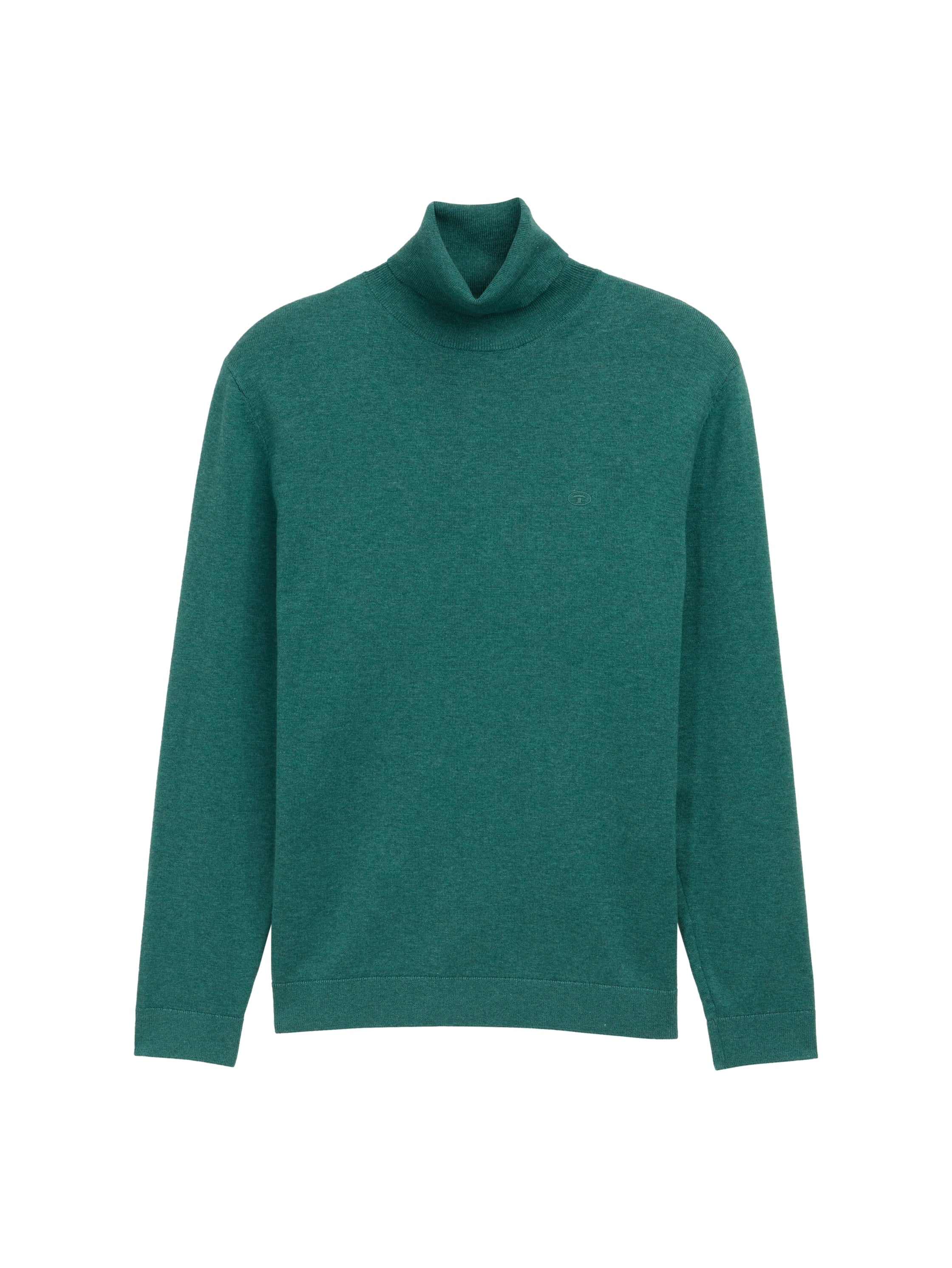 Tom Tailor Turtleneck Green Cotton Pullover