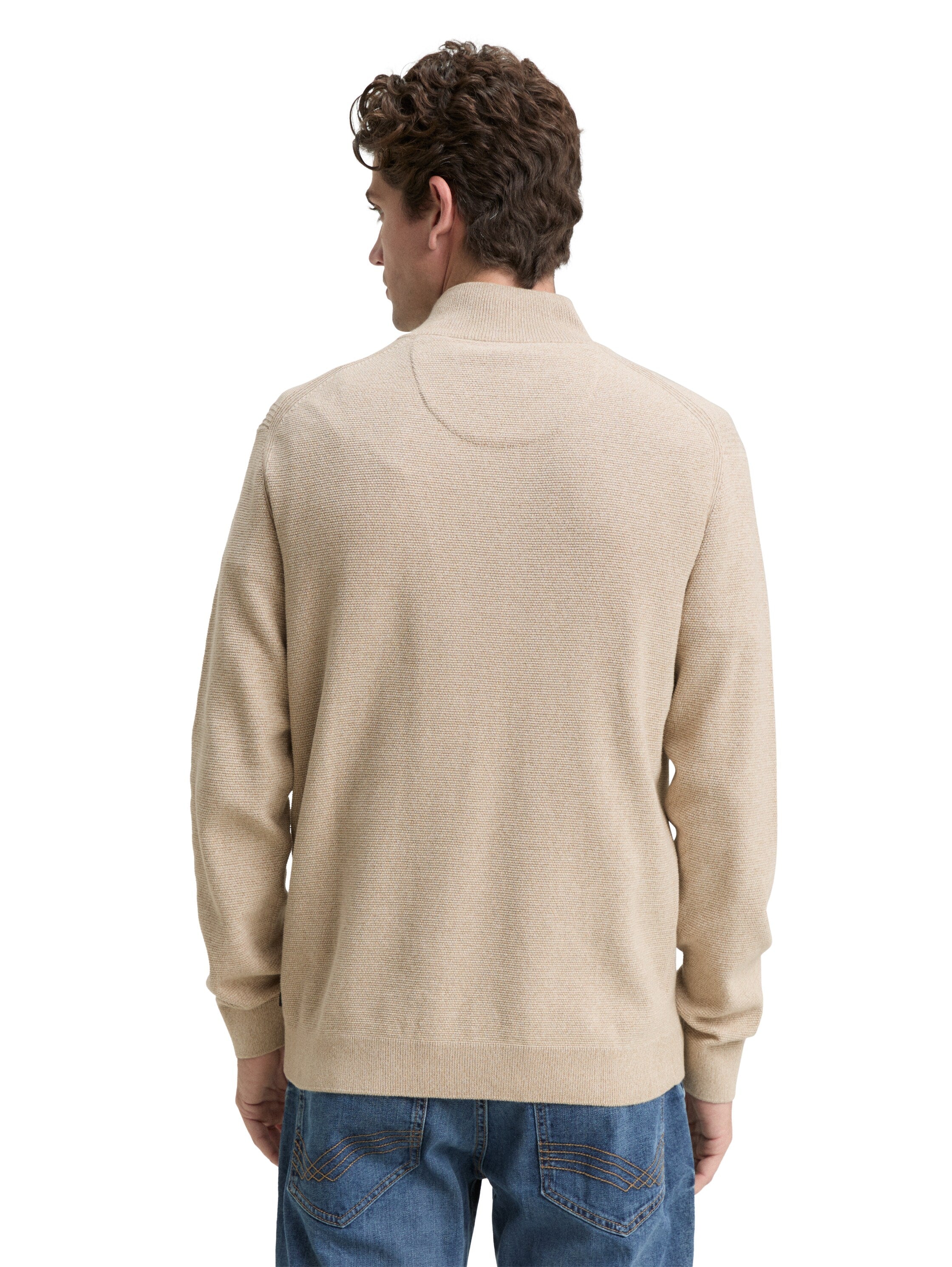 Tom Tailor Long Sleeve Knitwear With Half Zipper To Close