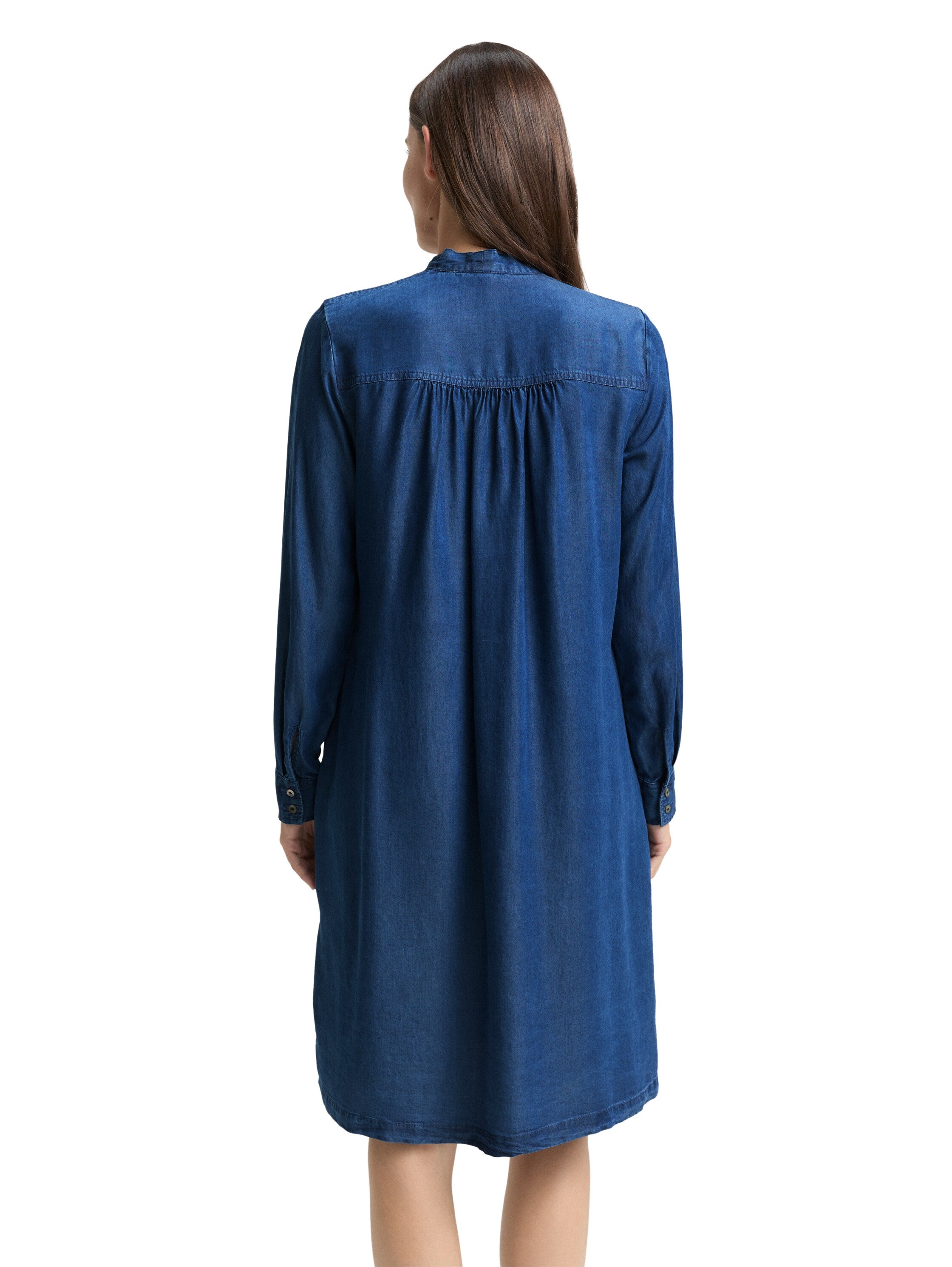 Tom Tailor Dark Blue Denim Dress With Bow Detail