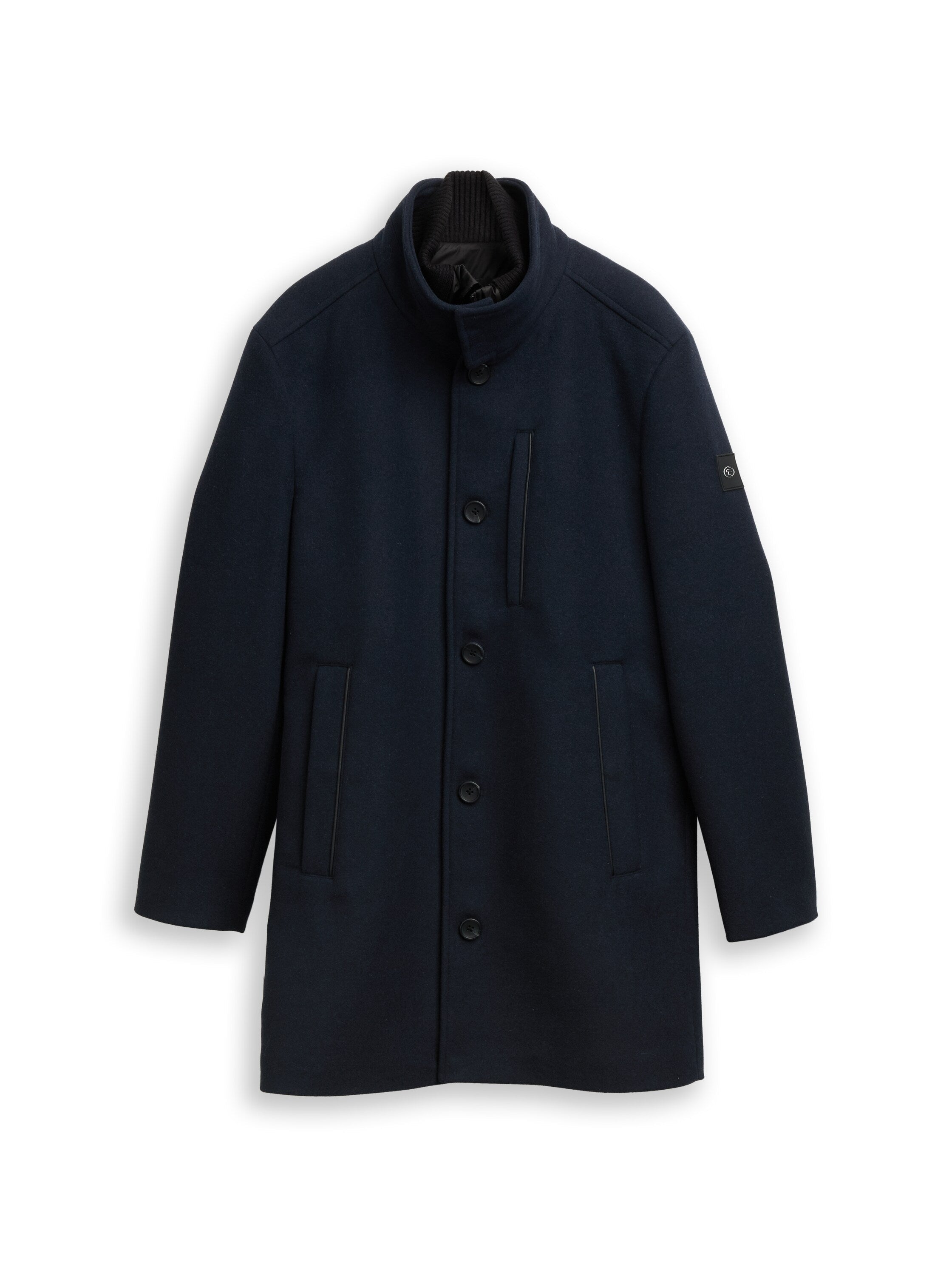 Tom Tailor 2-in-1 Woollen Navy Coat with Detachable Inner Jacket