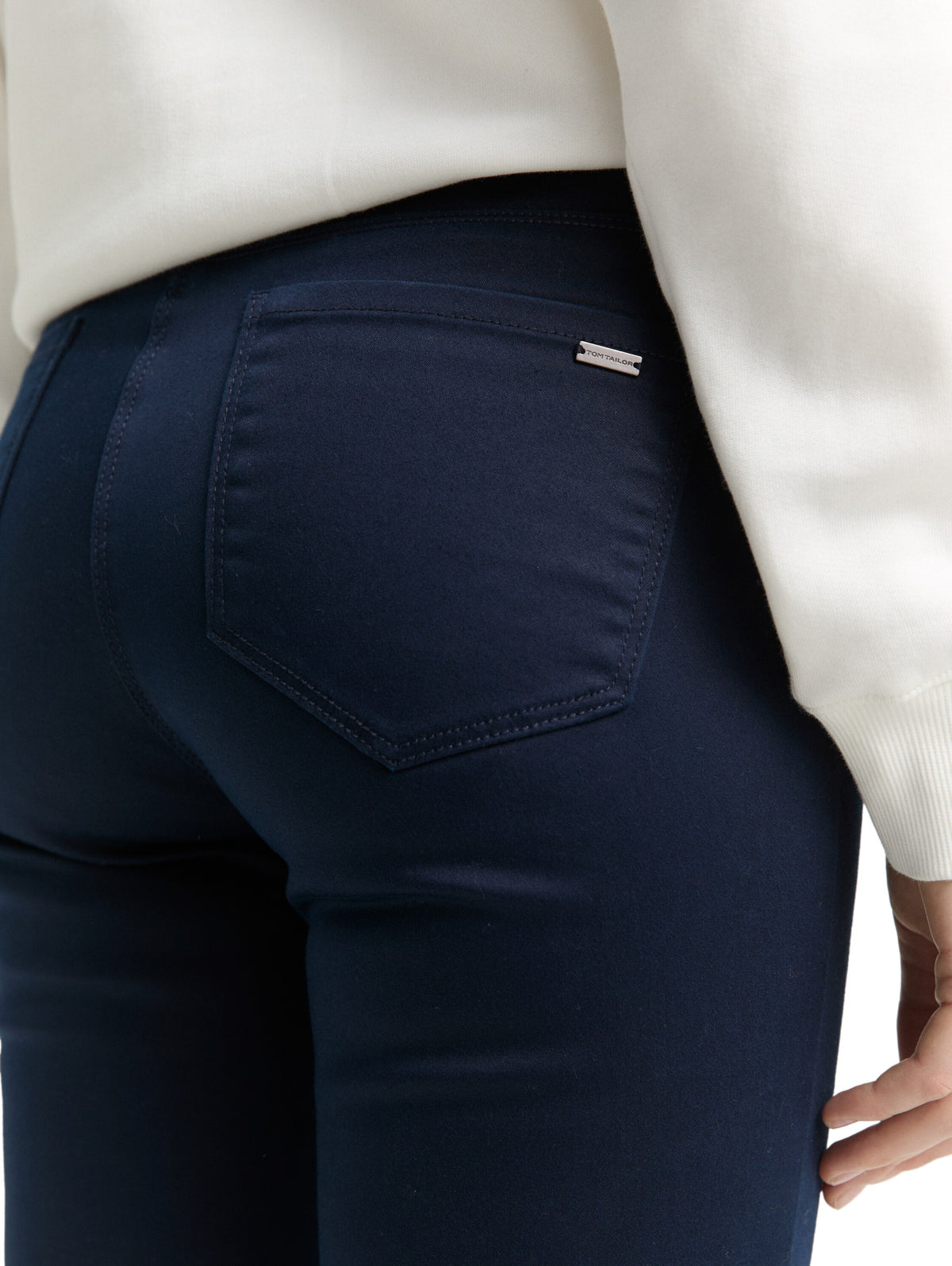 Tom Tailor Sky Captain Blue Slim Fit Trousers in a Four-Pocket Style