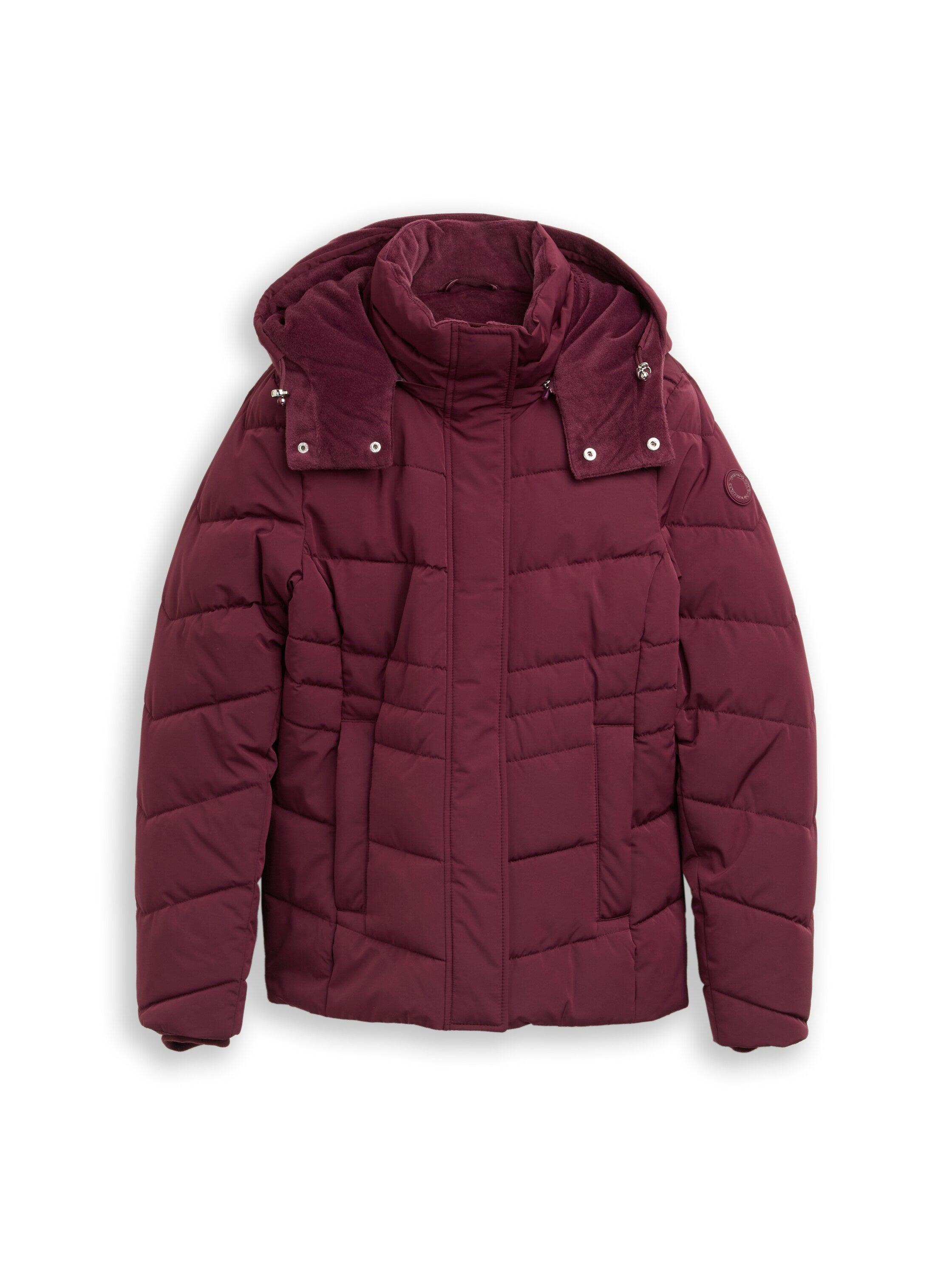 Tom Tailor Puffer Bordo Jacket With Detachable Hood