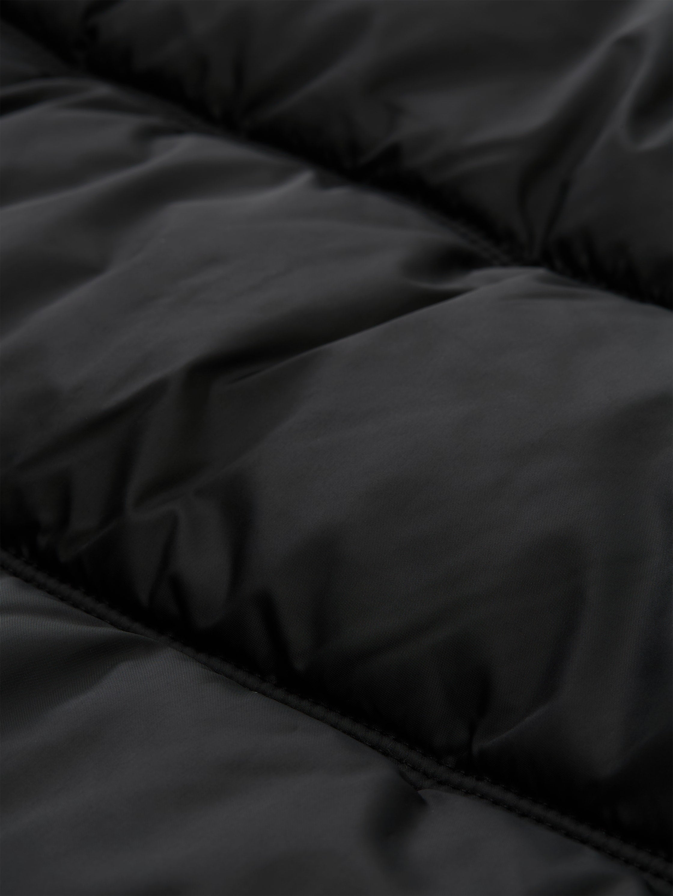 Tom Tailor Puffer Black Jacket Made From Water-Repellent Material