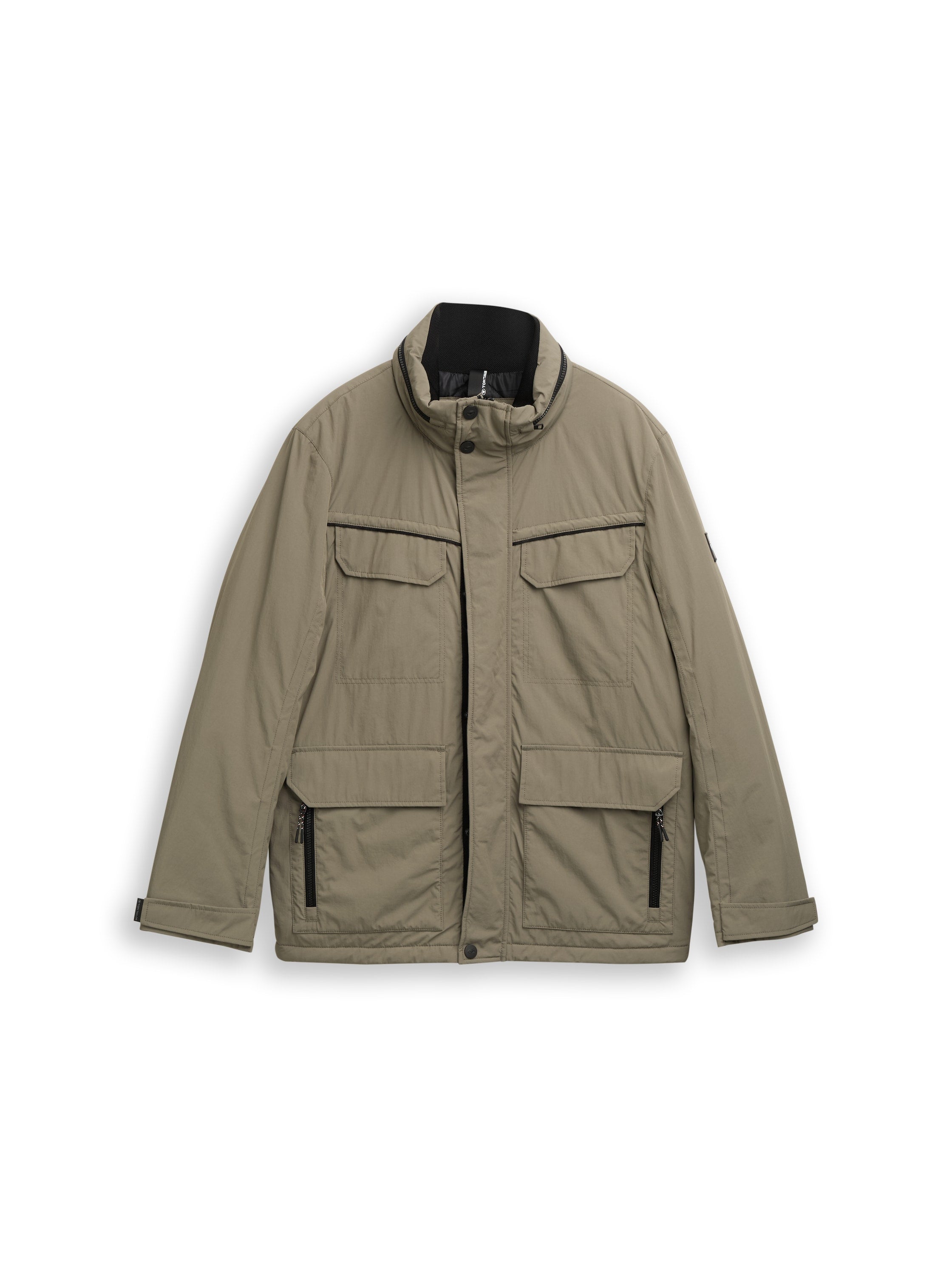 Tom Tailor Waterproof Khaki Jacket With Attached Pockets