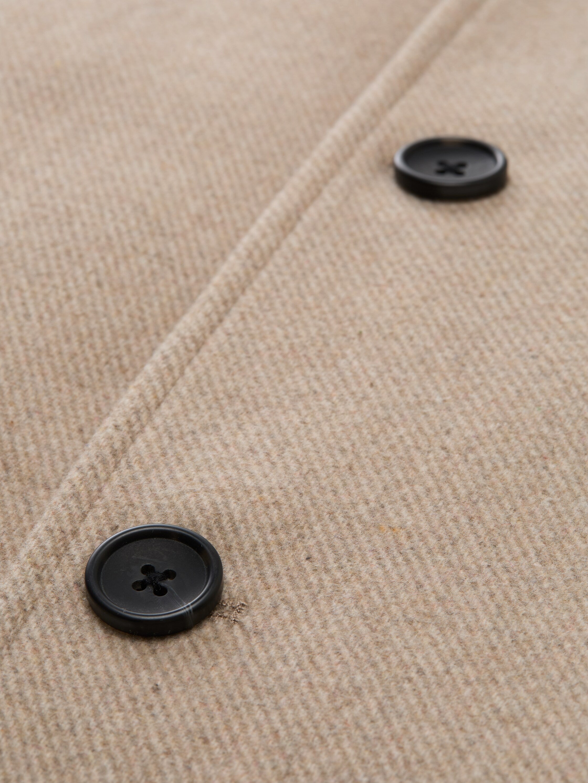 Tom Tailor 2-in-1 Woollen Beige Coat with Detachable Inner Jacket