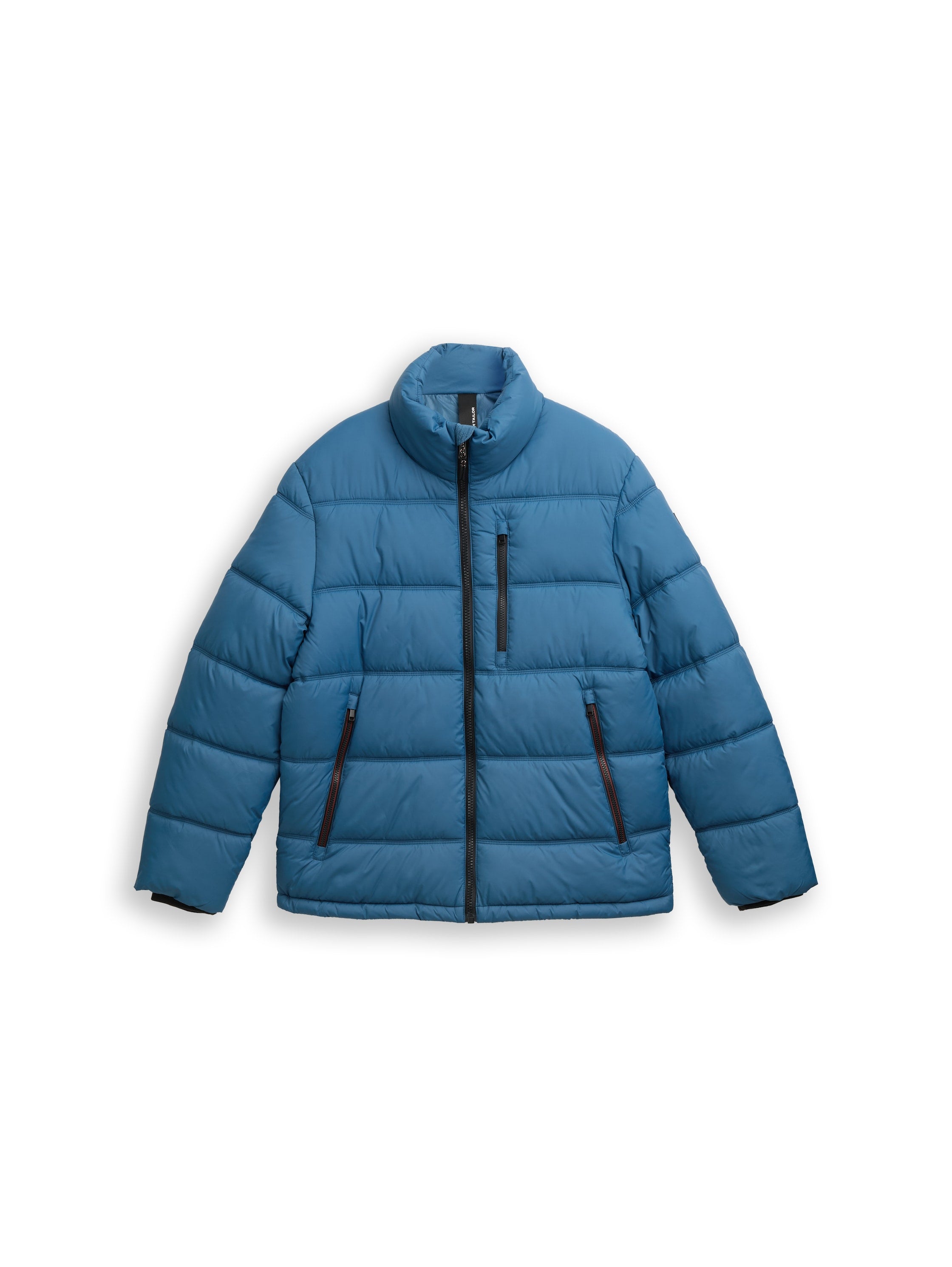 Tom Tailor Puffer Blue Jacket Made From Water-Repellent Material