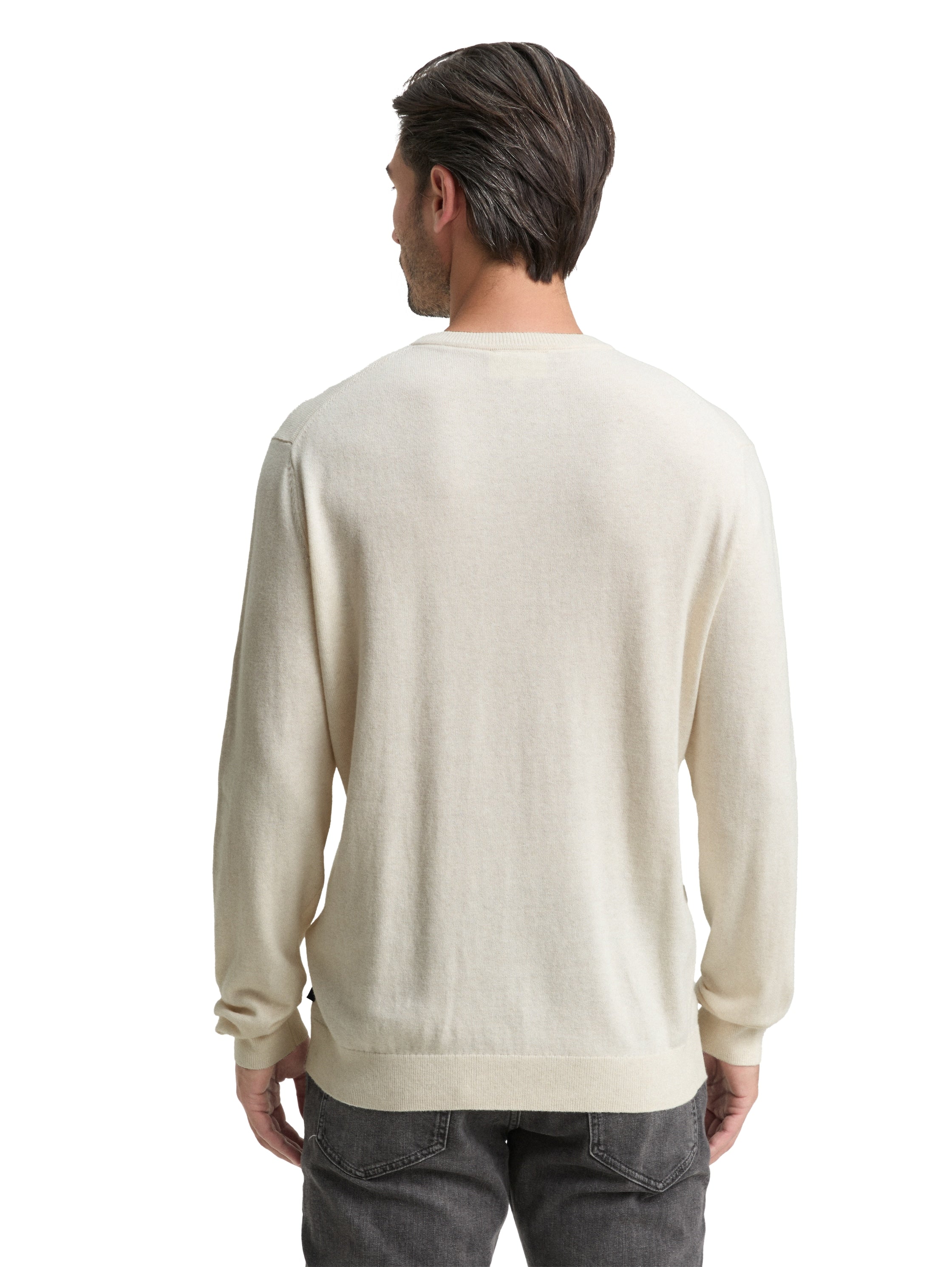 Tom Tailor Knitted with Cashmere Blend Butter Cream Pullover