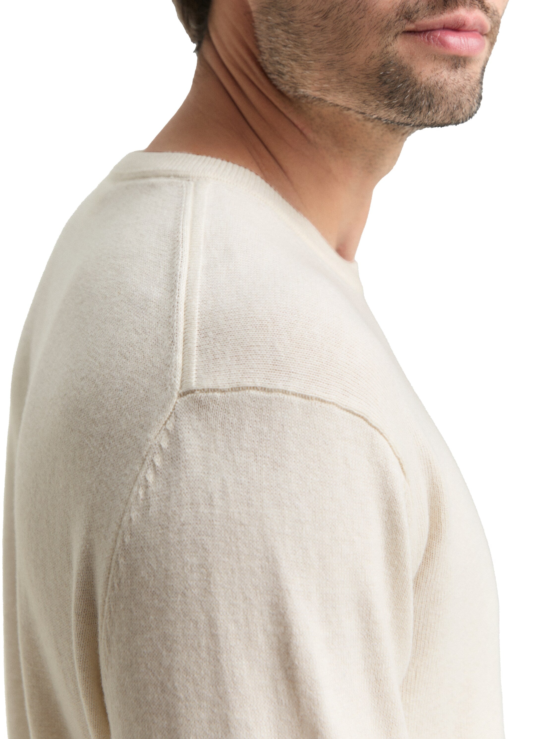 Tom Tailor Knitted with Cashmere Blend Butter Cream Pullover