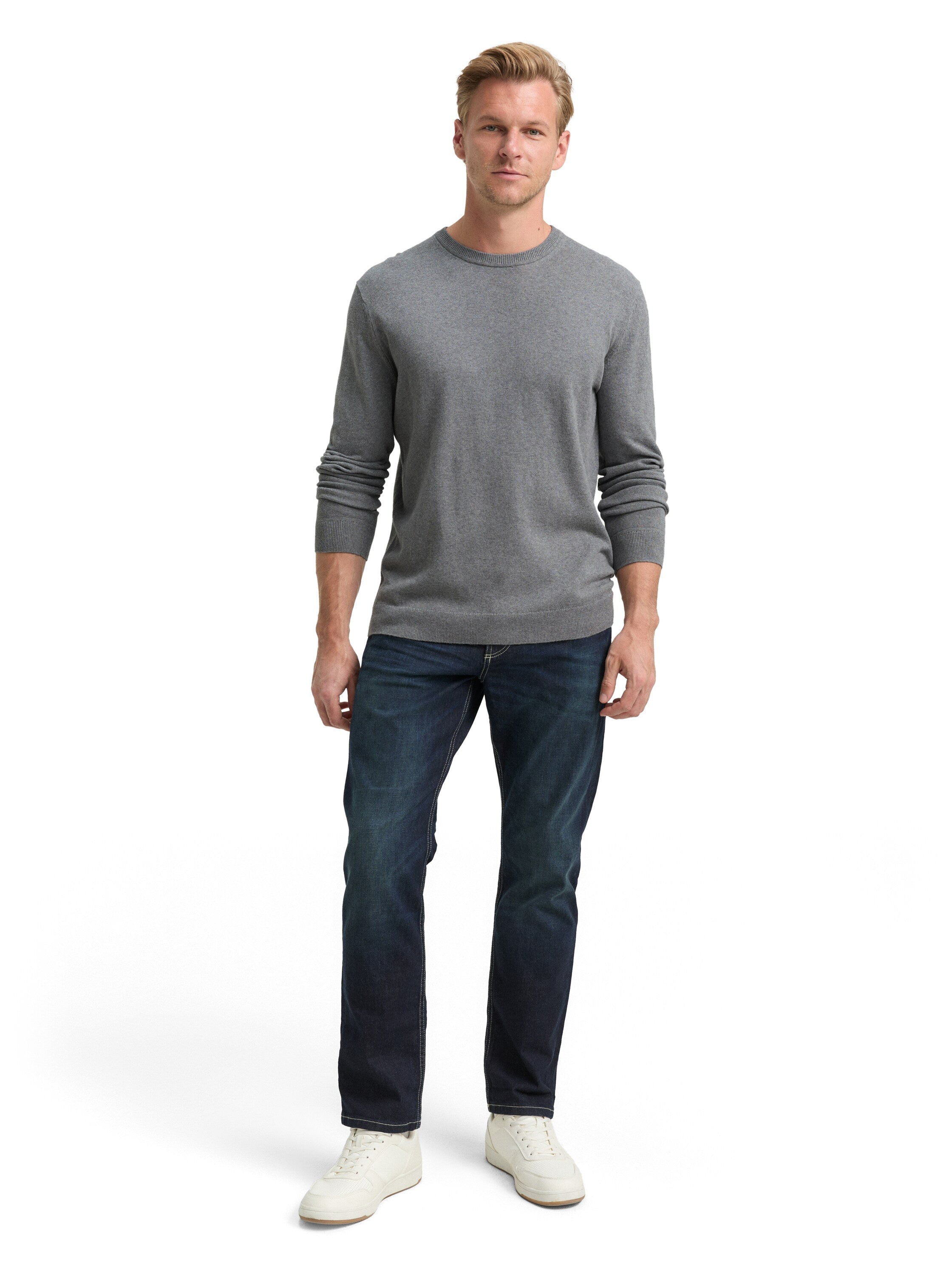 Tom Tailor Knitted with Cashmere Blend Dark Grey Pullover