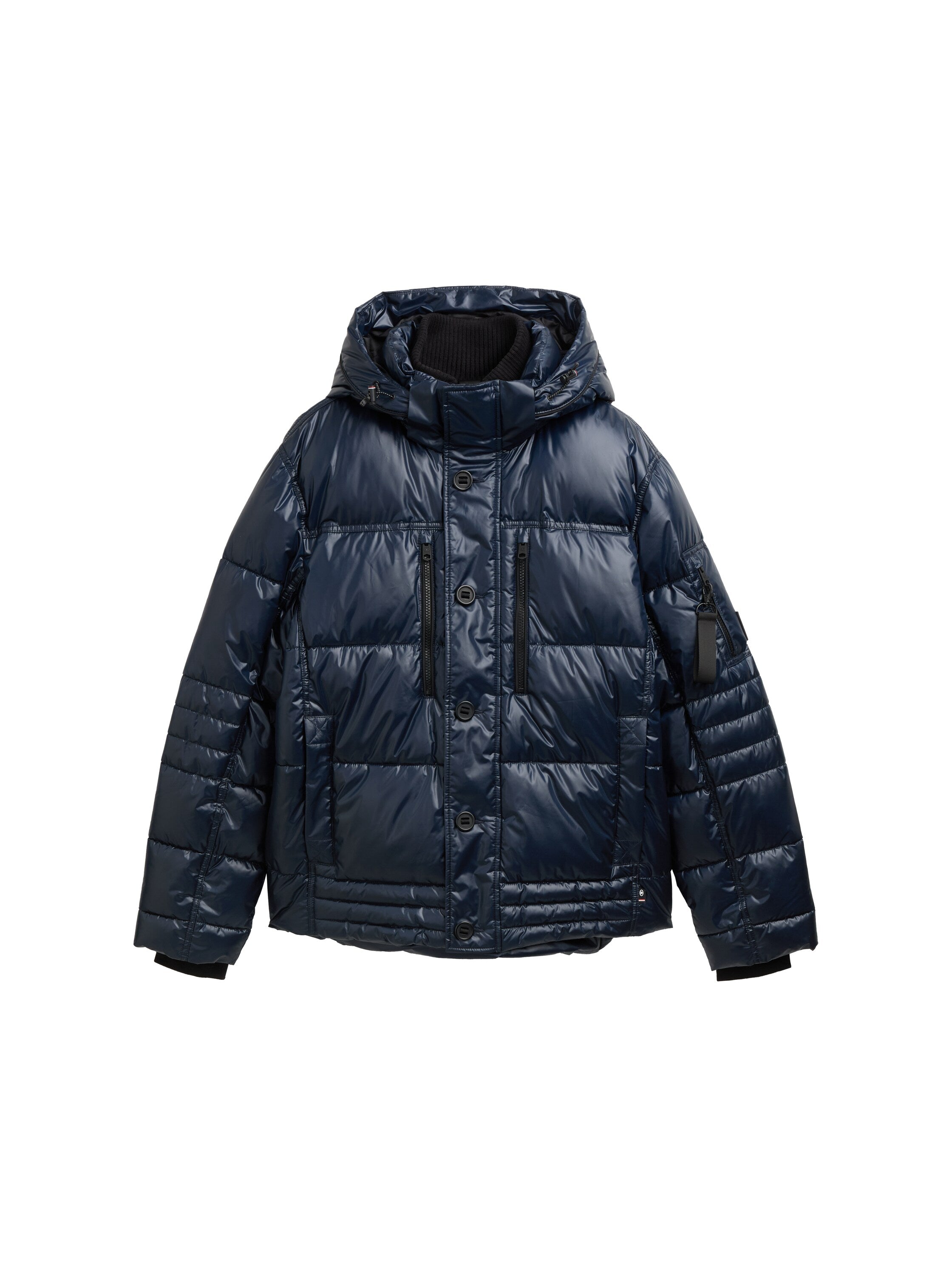 Tom Tailor Puffer Navy Jacket with Detachable Hood
