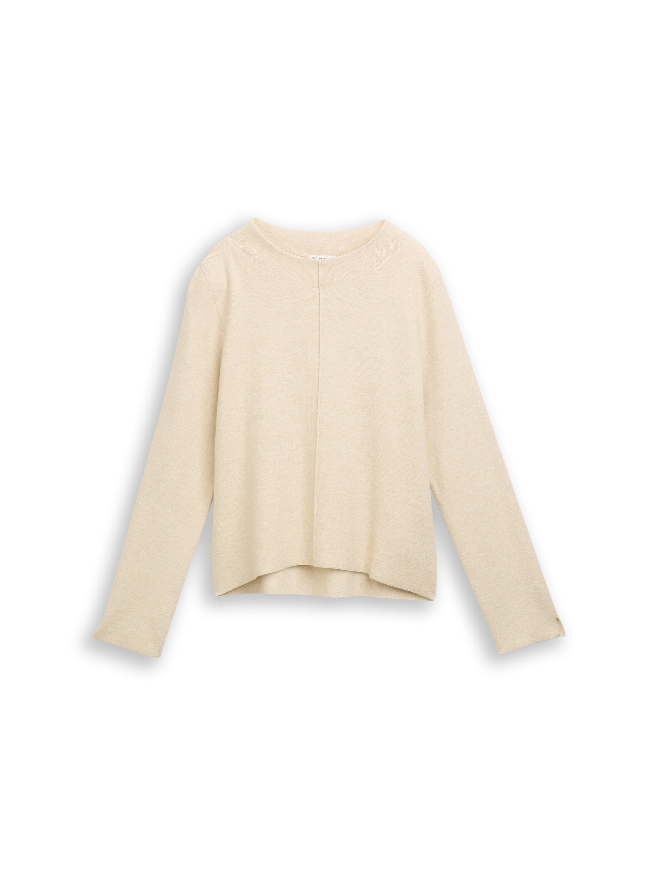 Tom Tailor Stone Beige Cropped Knitted Pullover