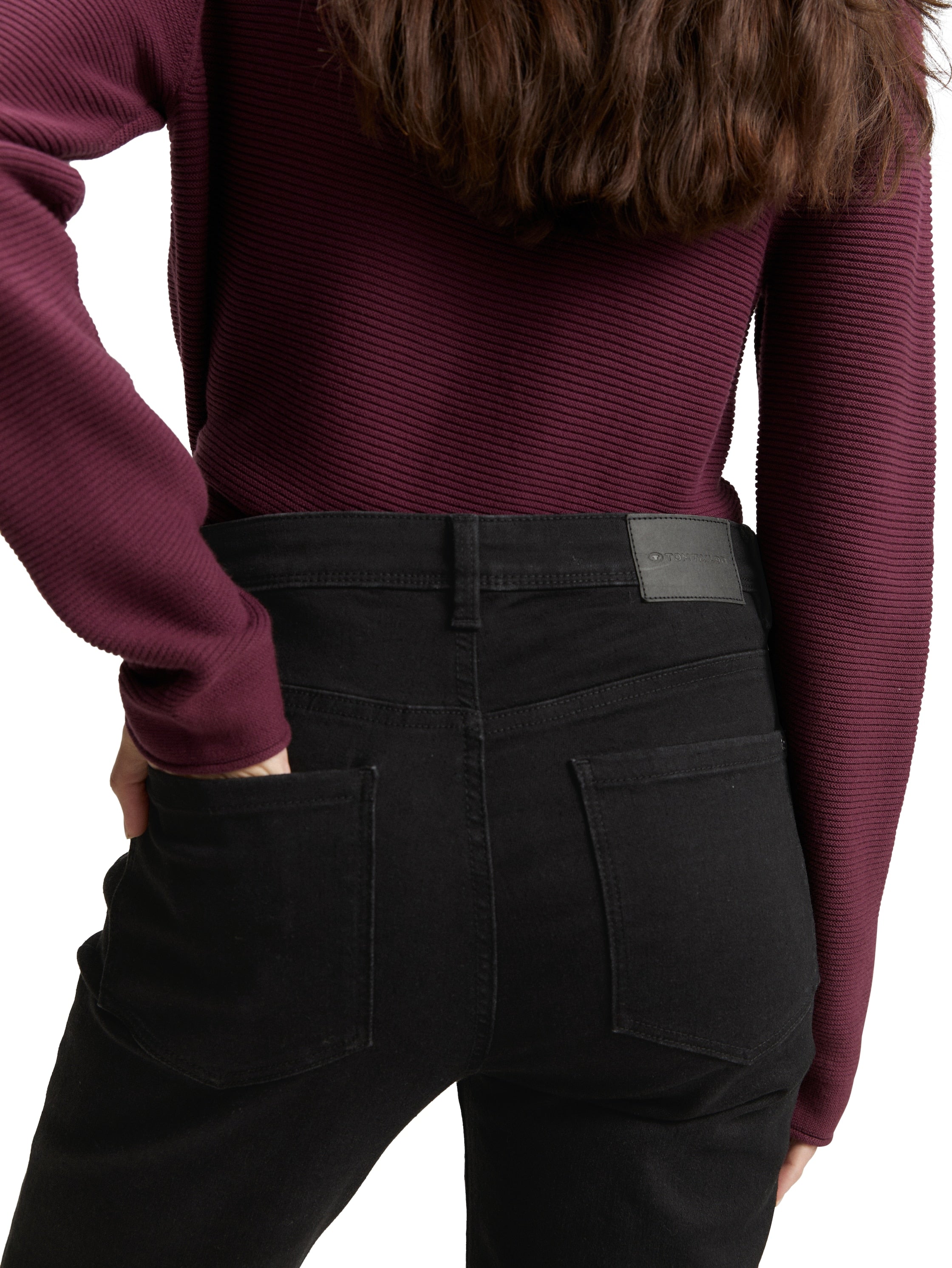 Tom Tailor Black Denim Jeans Straight Cut