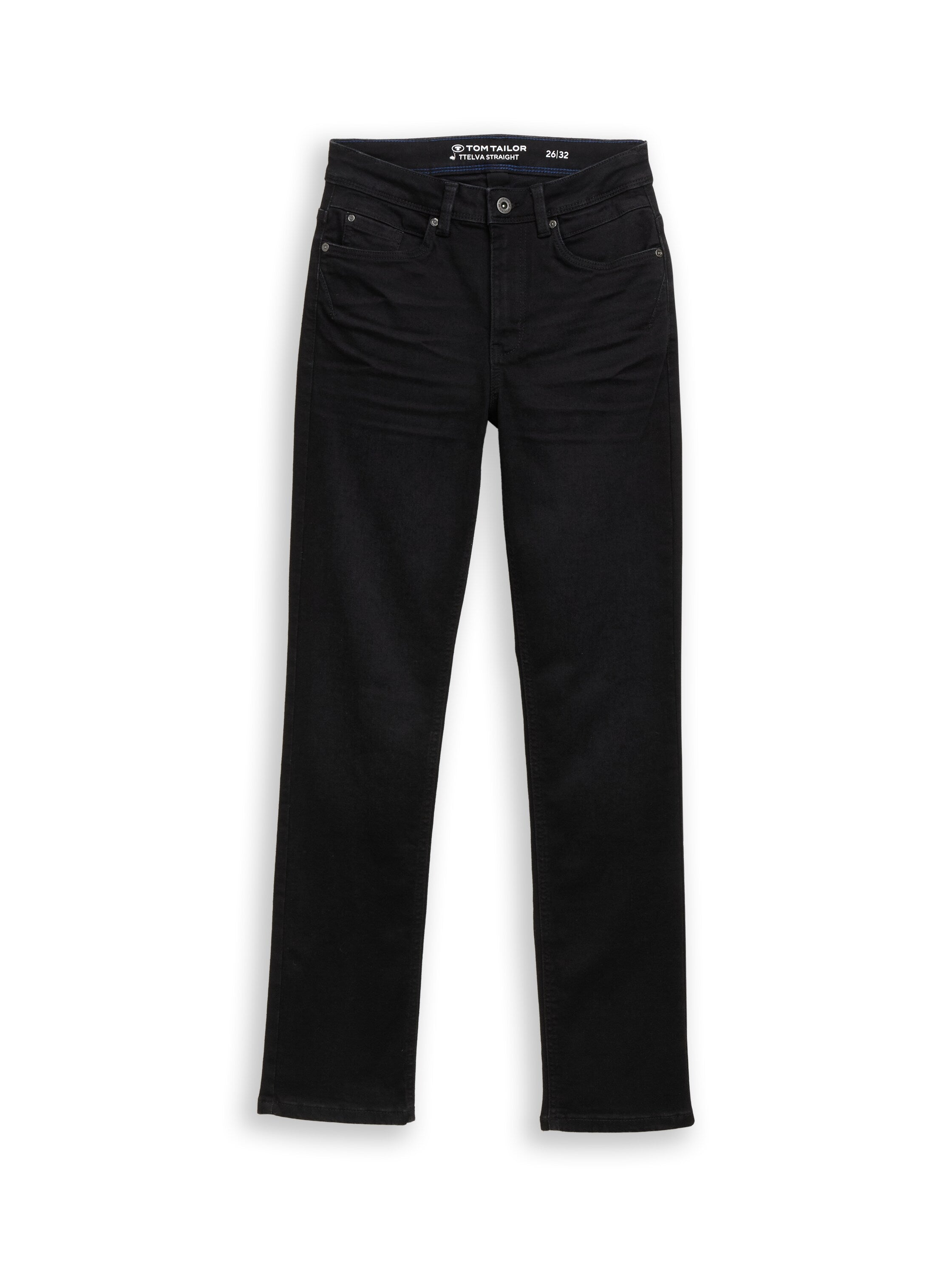 Tom Tailor Black Denim Jeans Straight Cut