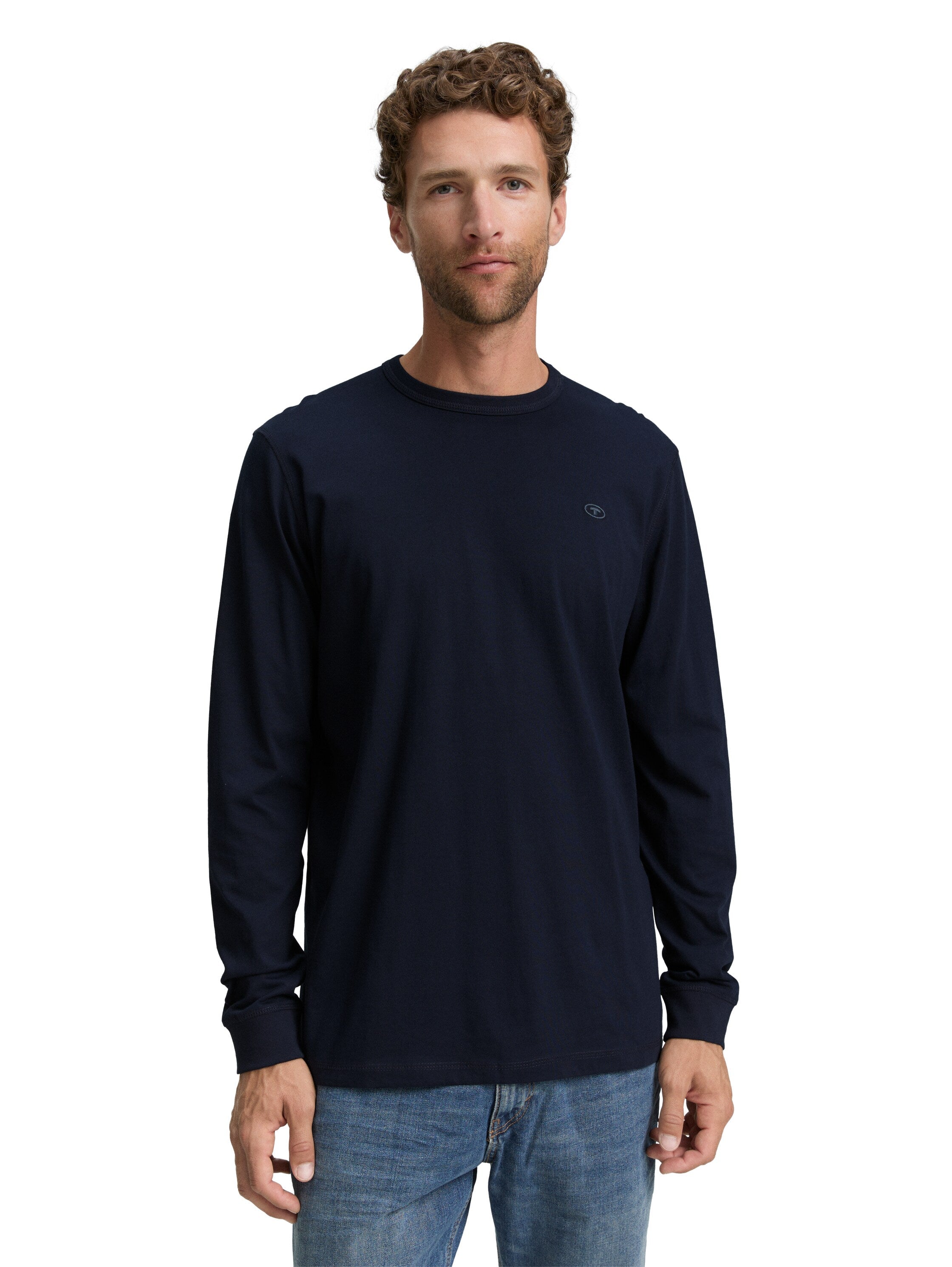 Tom Tailor Basic Long Sleeved Navy Sweater