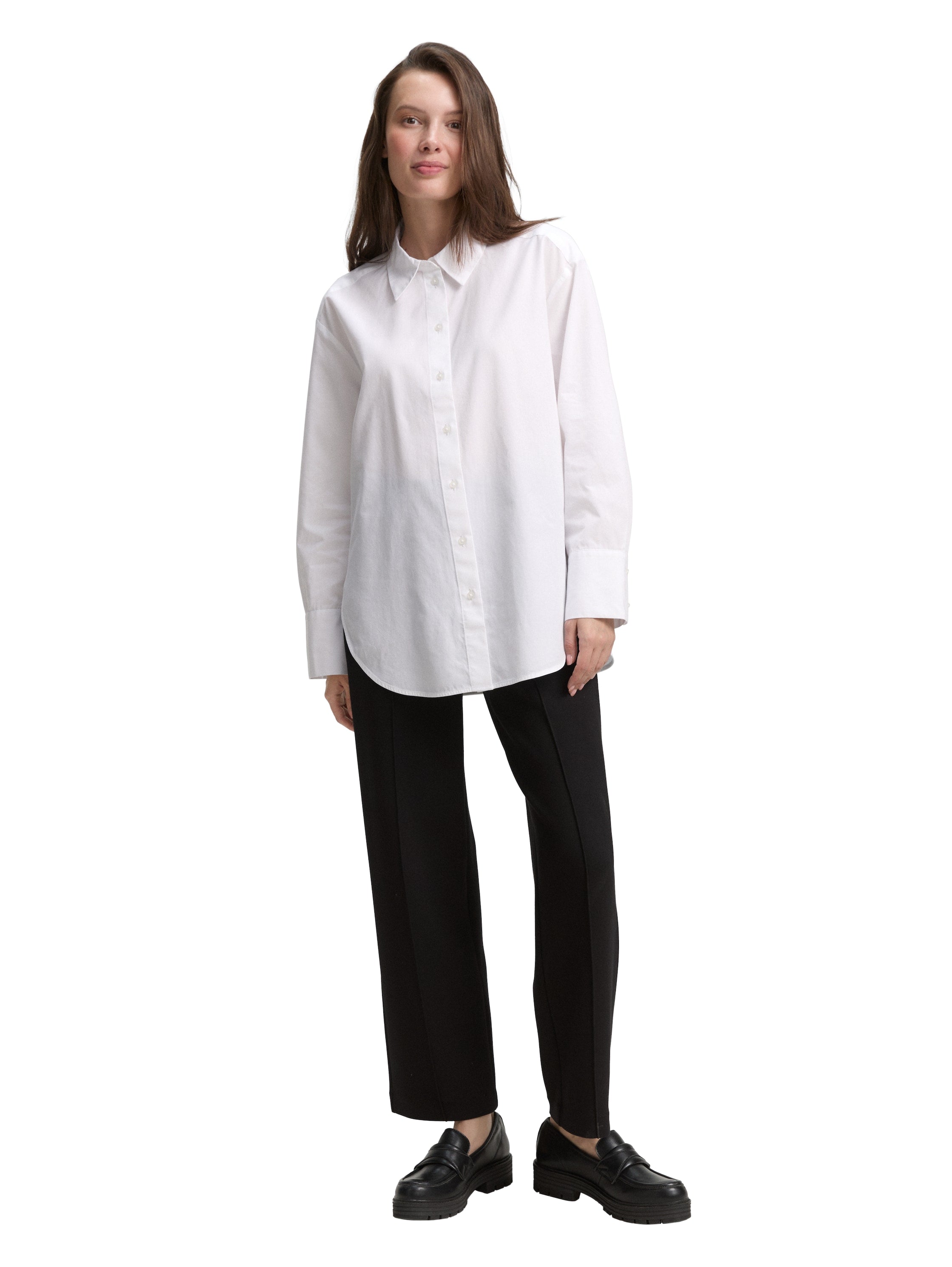 Tom Tailor Loose Fit Poplin White Shirt