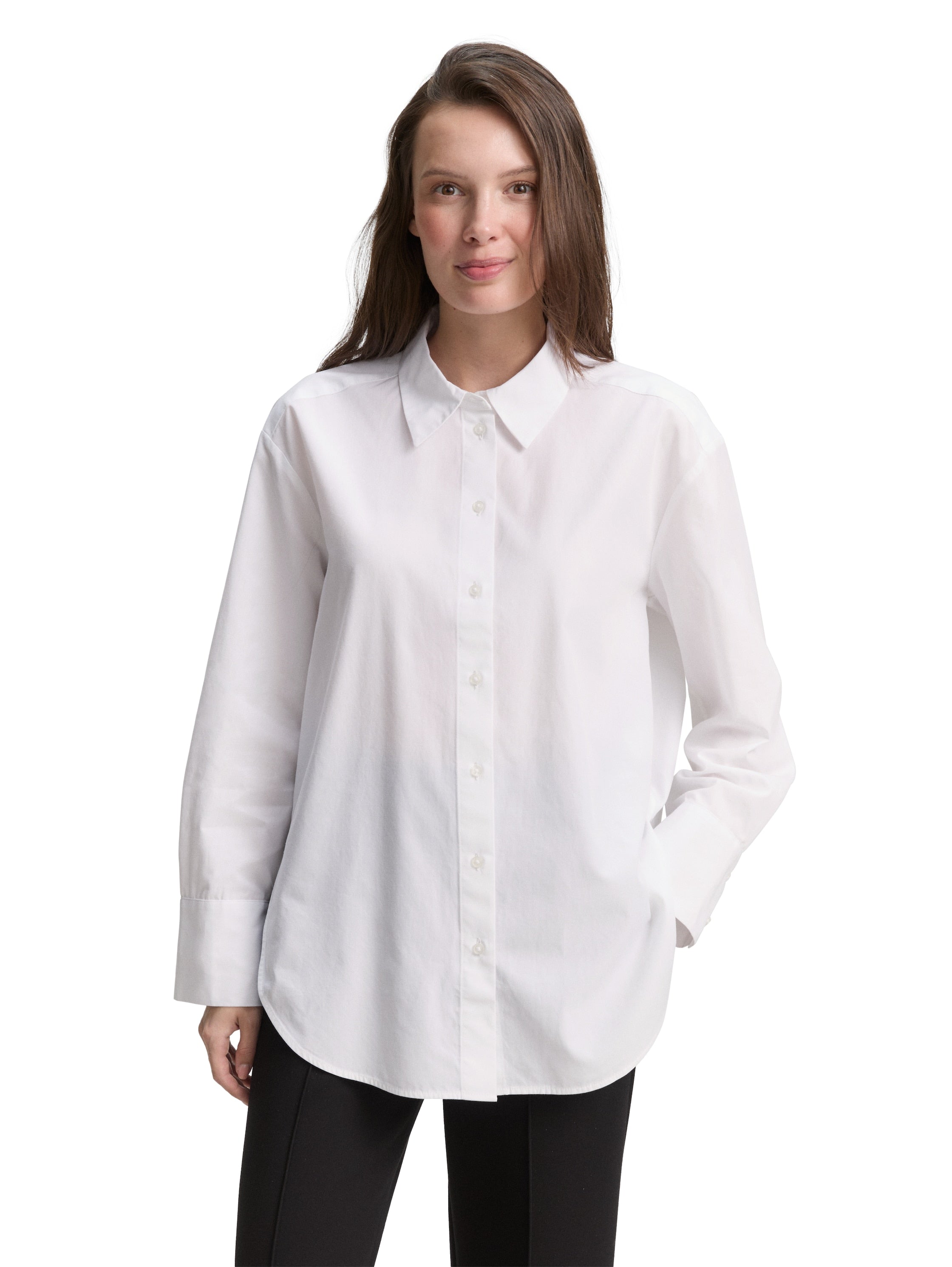 Tom Tailor Loose Fit Poplin White Shirt