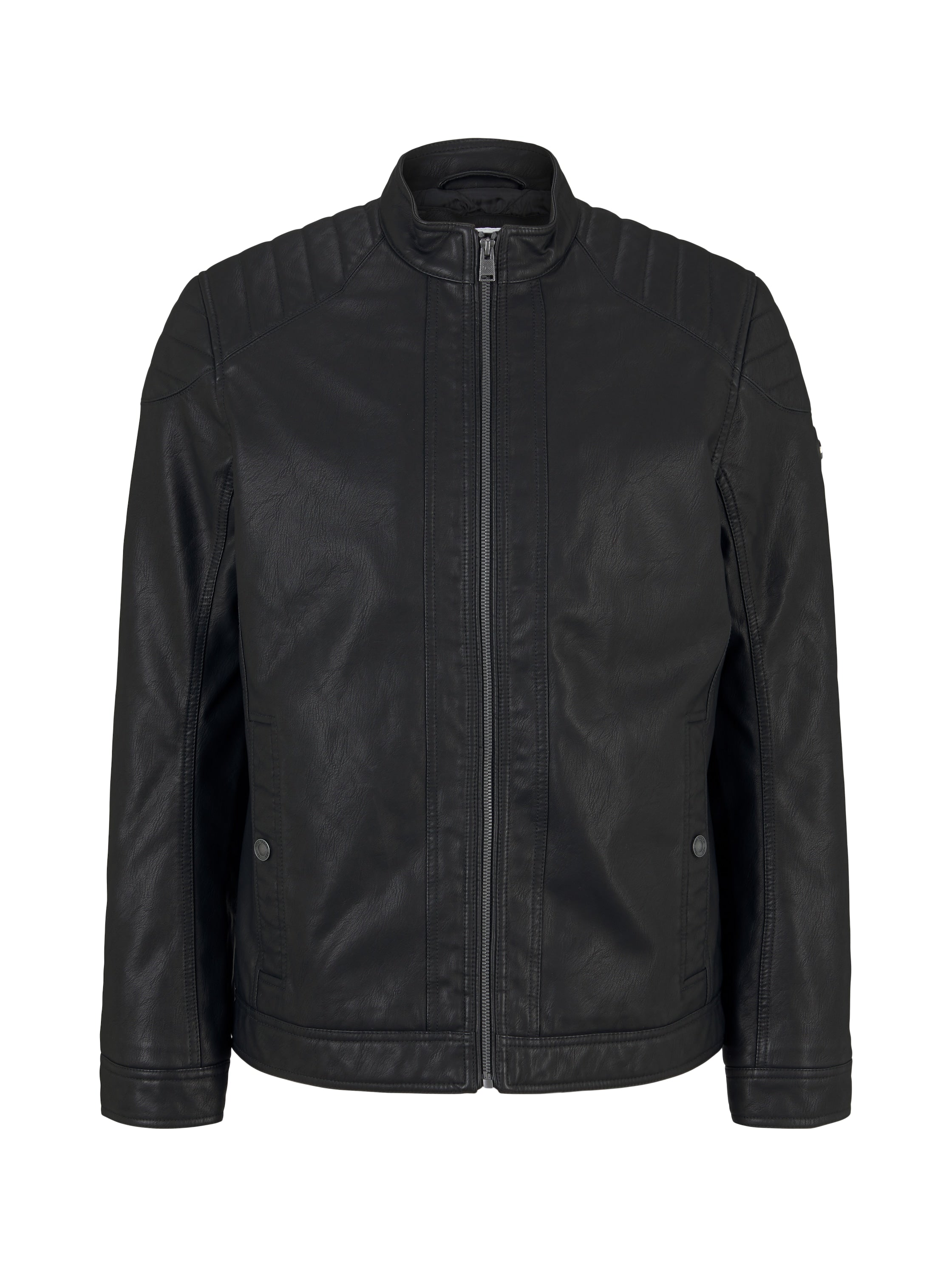 Tom Tailor Faux leather biker Black jacket