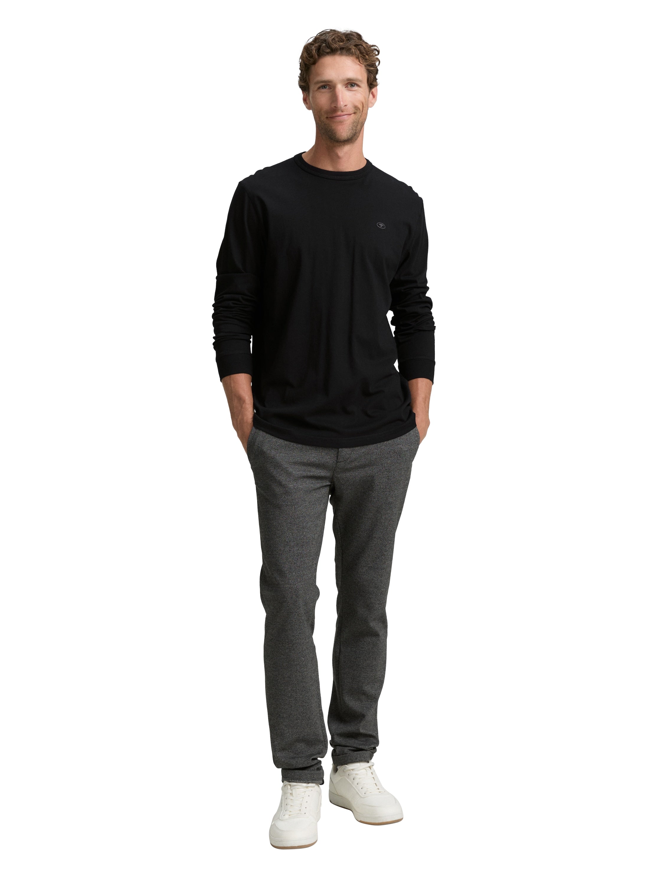 Tom Tailor Basic Long Sleeved Black Sweater