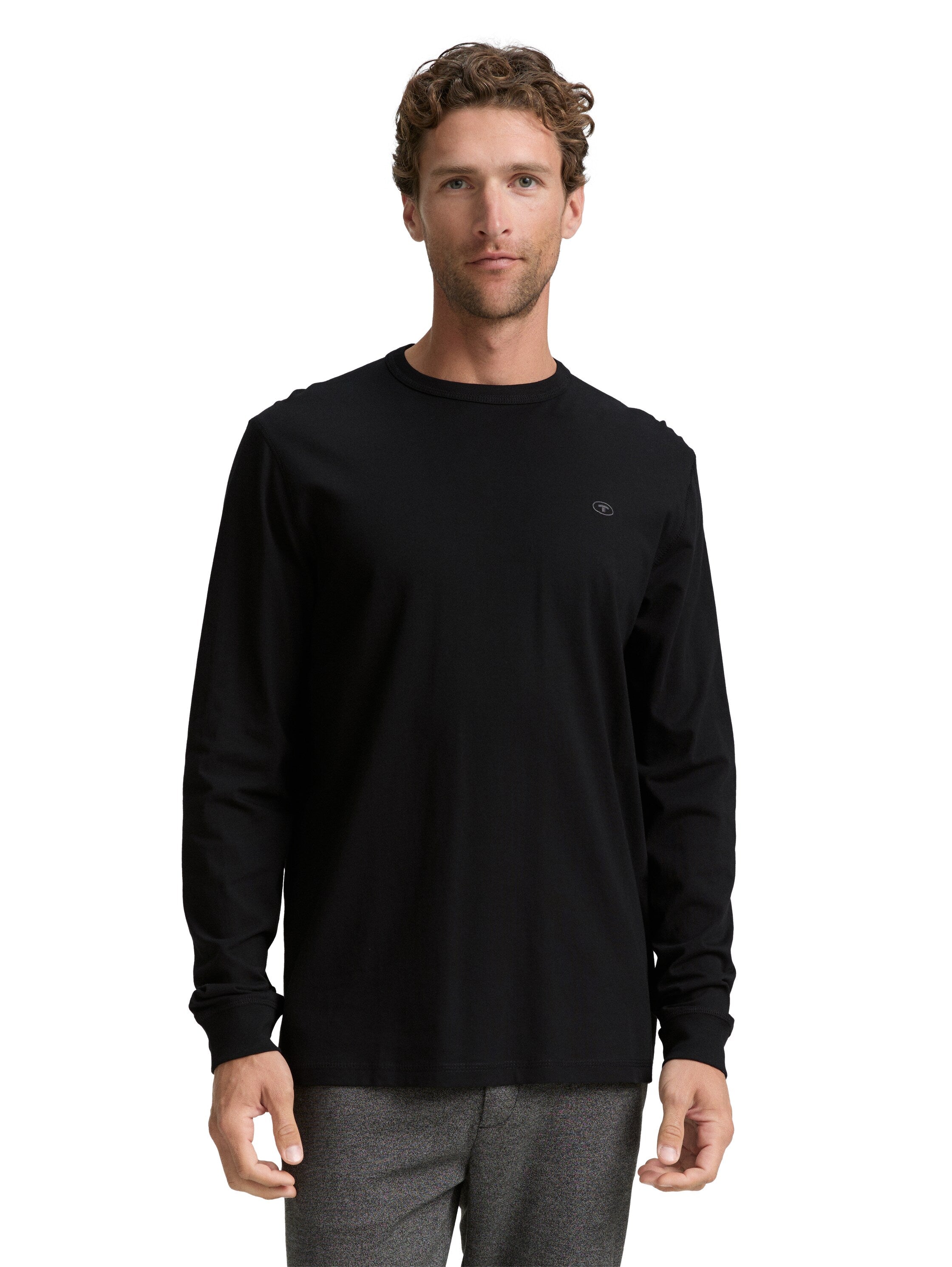 Tom Tailor Basic Long Sleeved Black Sweater