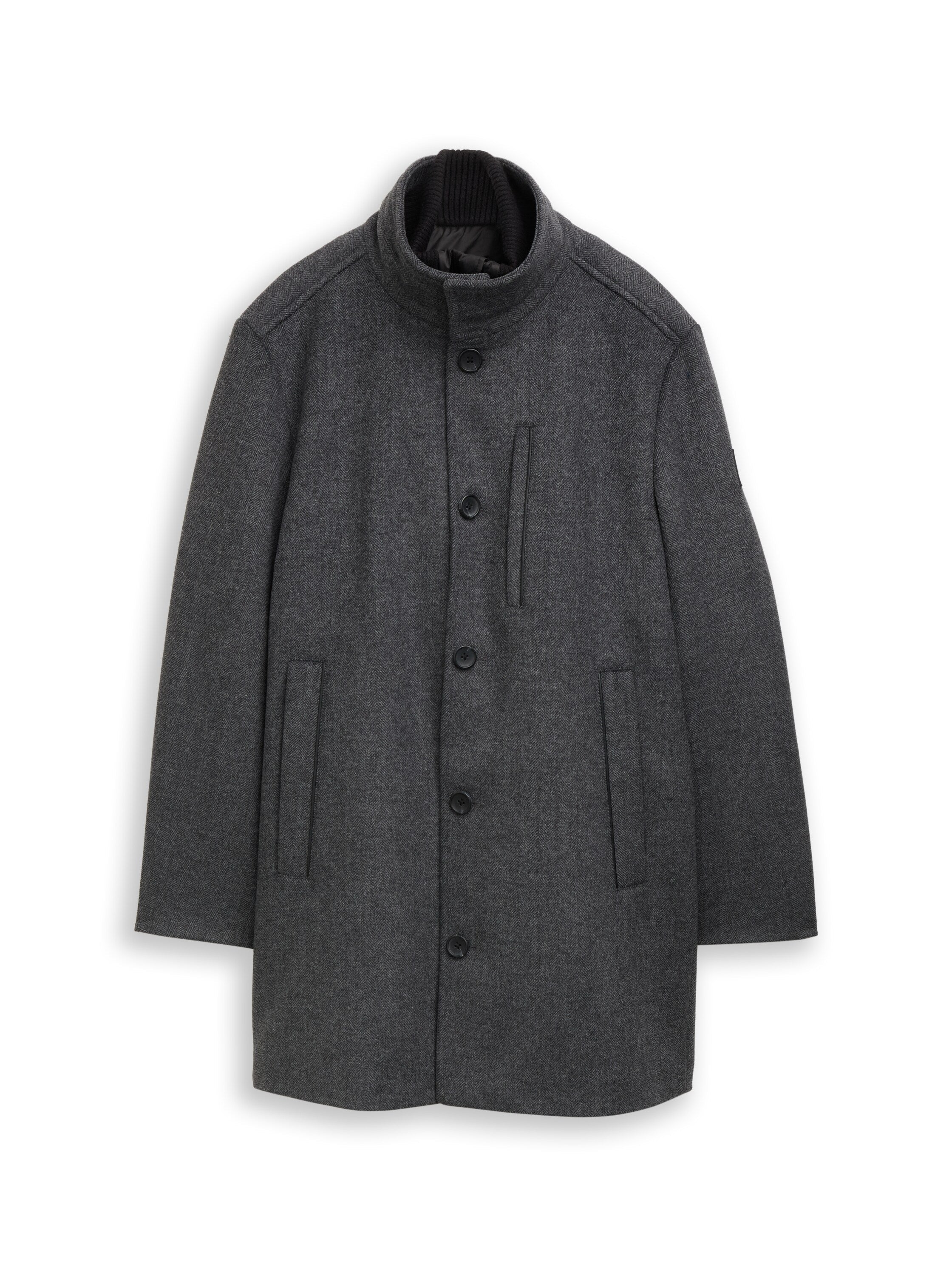 Tom Tailor 2-in-1 Woollen Coat with Detachable Inner Grey Coat