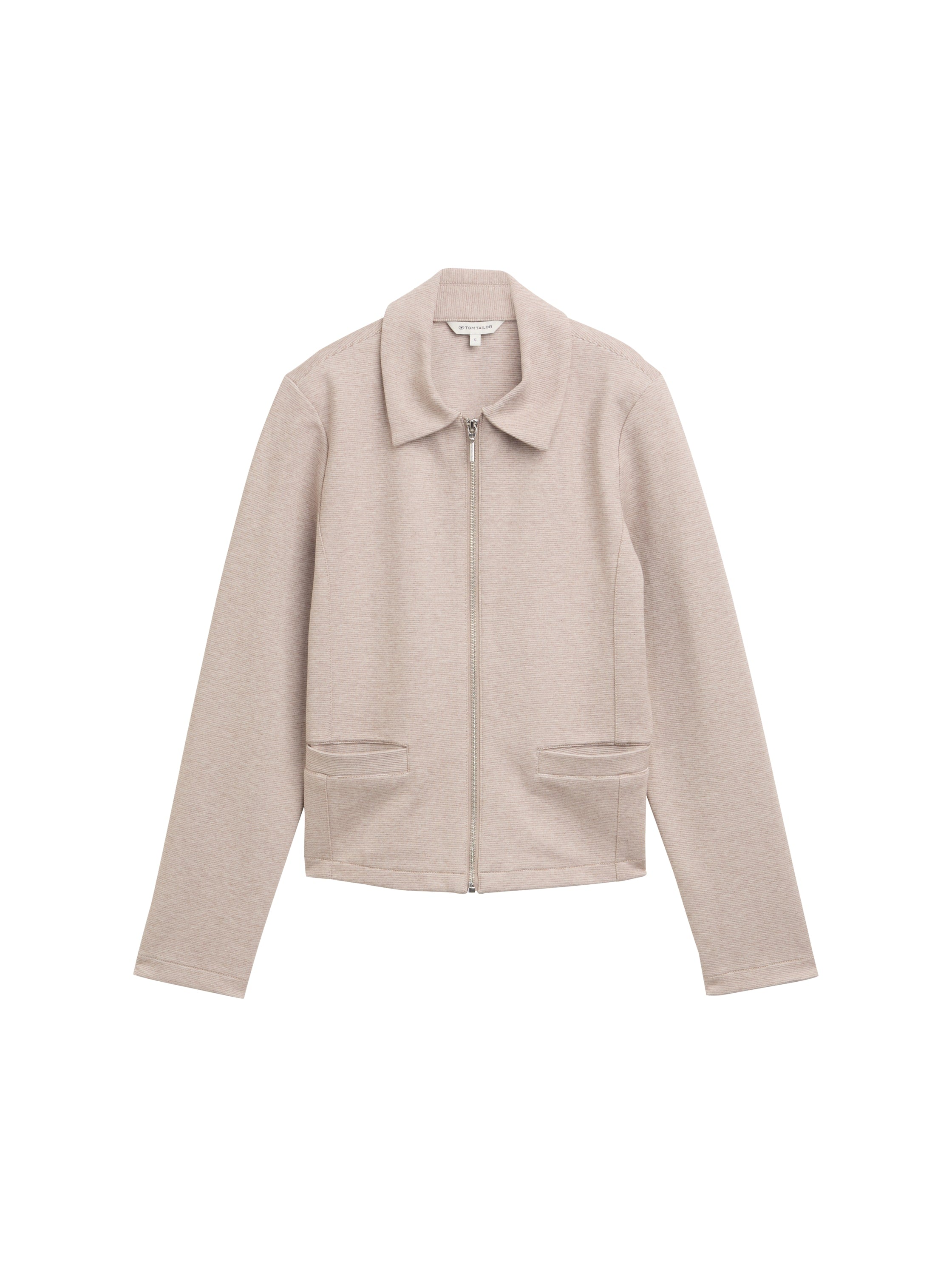 Tom Tailor Beige Blazer With Zipper To Close