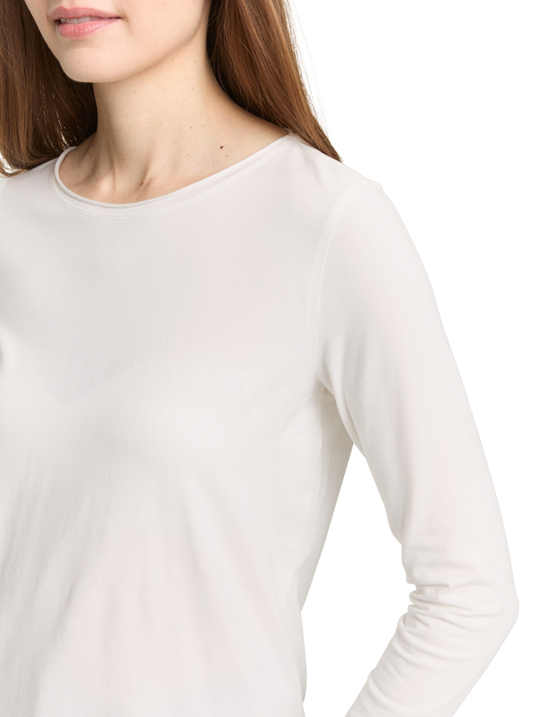 Tom Tailor White Basic long-sleeved T-shirt
