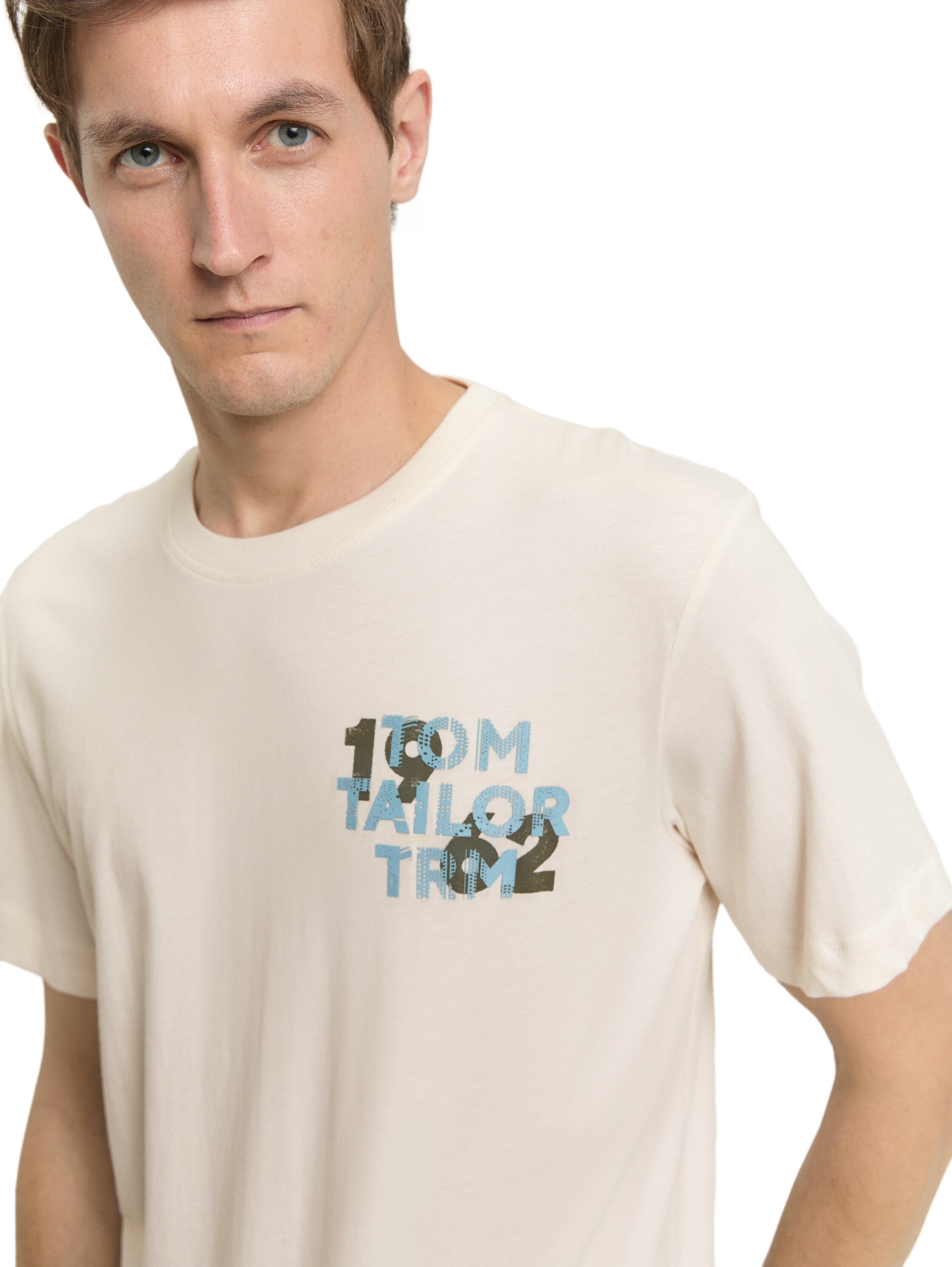 Tom Tailor White T-Shirt With Printed Design