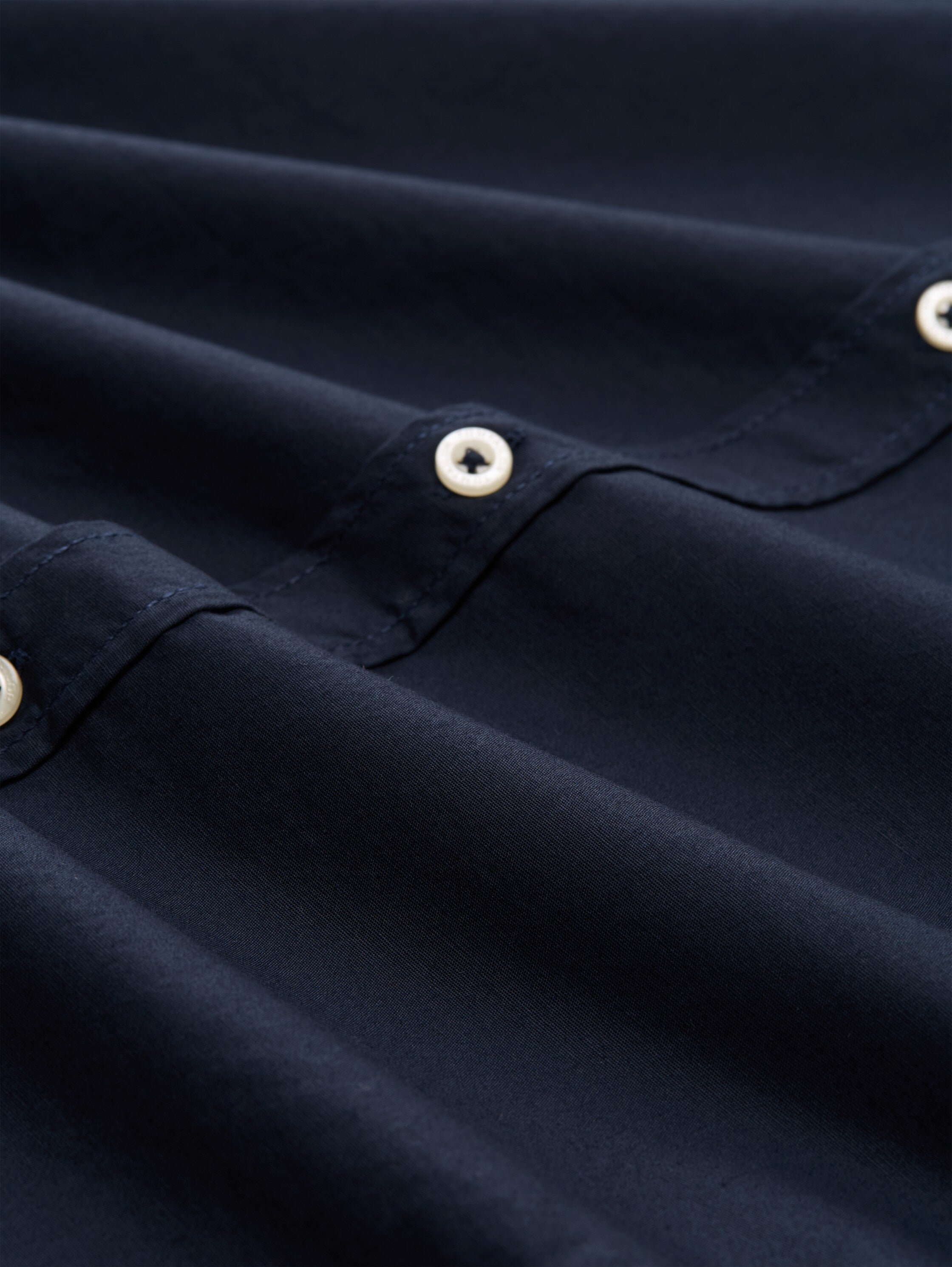 Tom Tailor Regular Fit Navy Shirt With Stretch