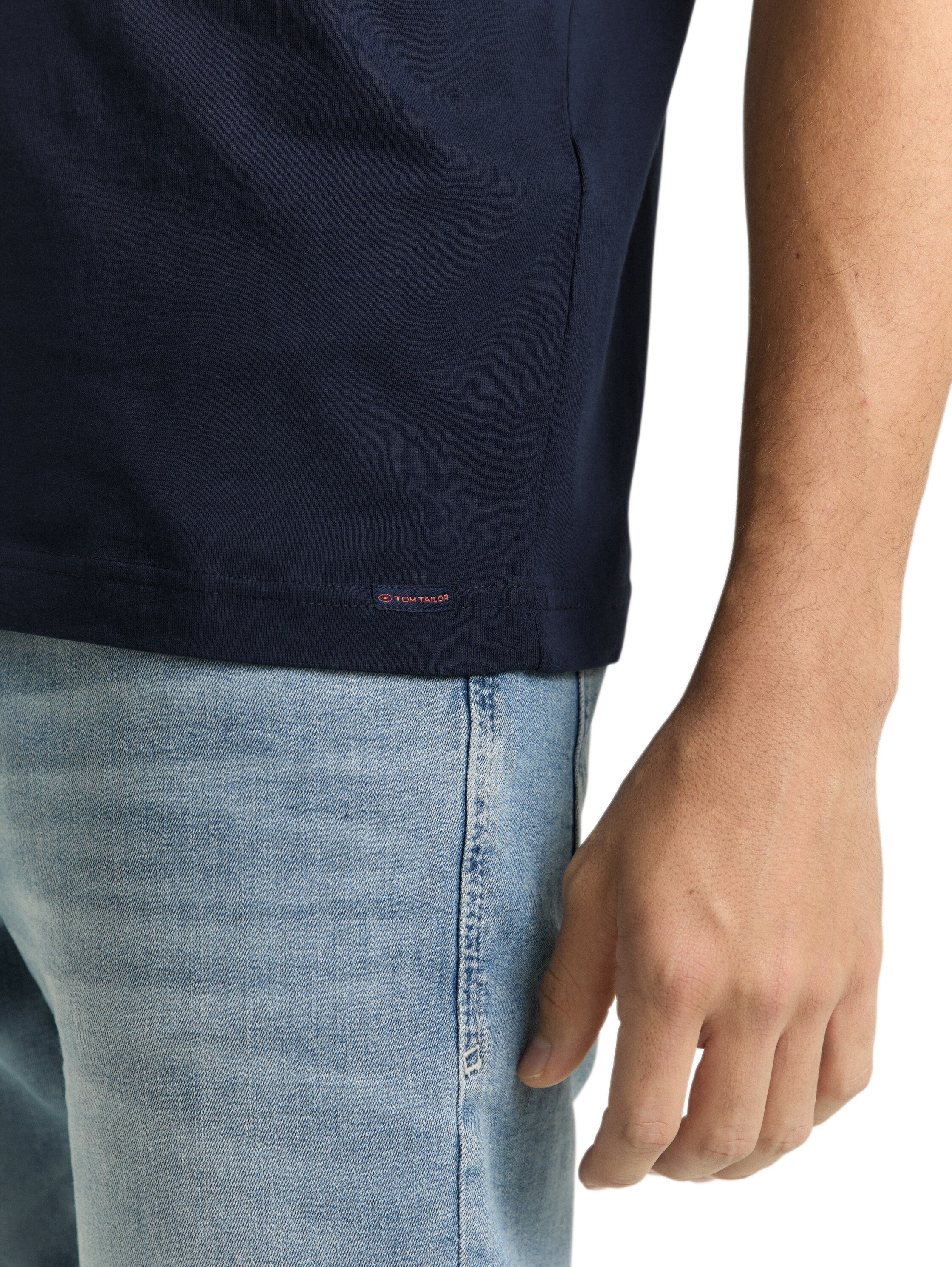 Tom Tailor Short Sleeved Navy T-Shirt