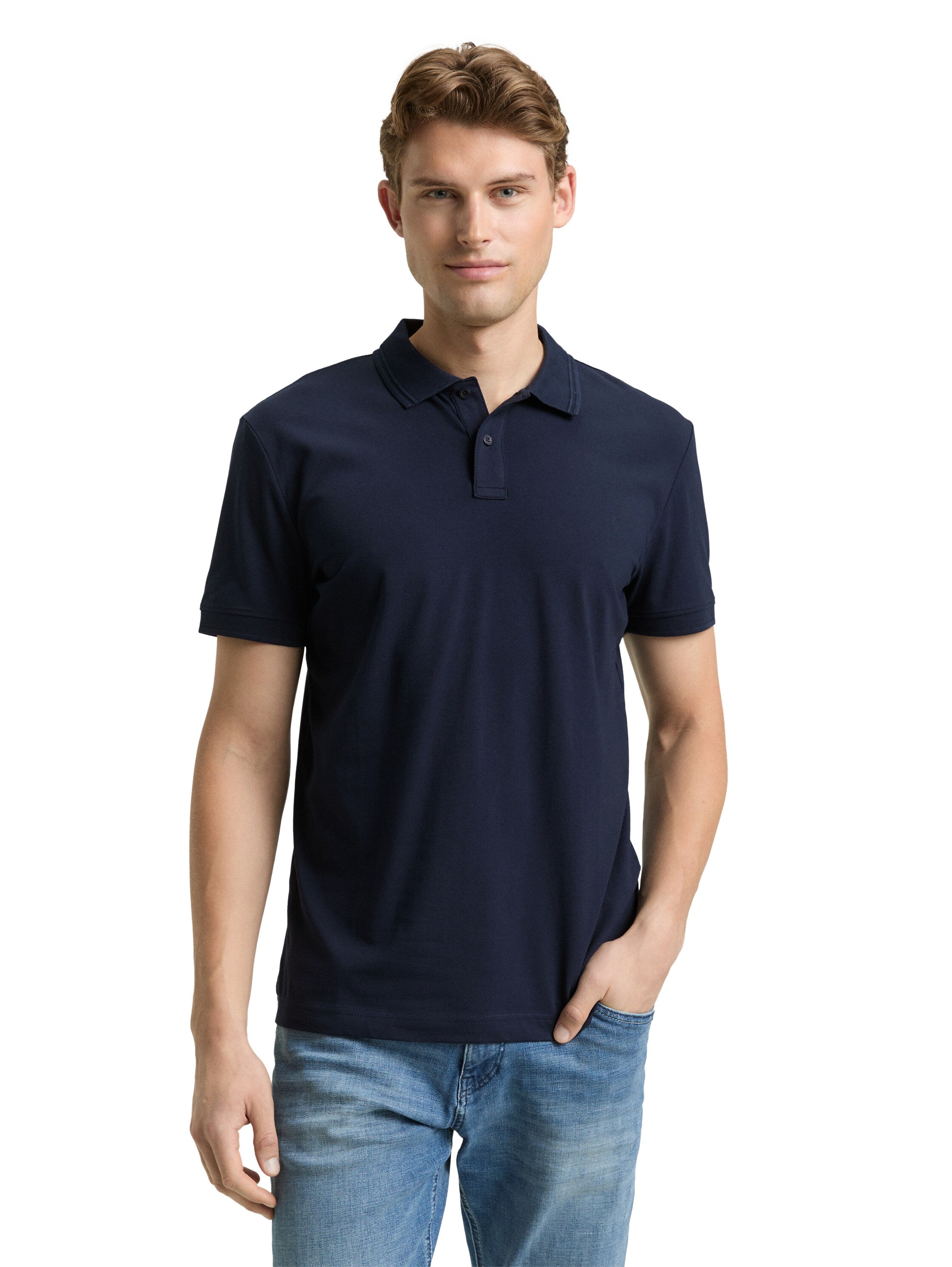 Tom Tailor Navy Short Sleeved Polo