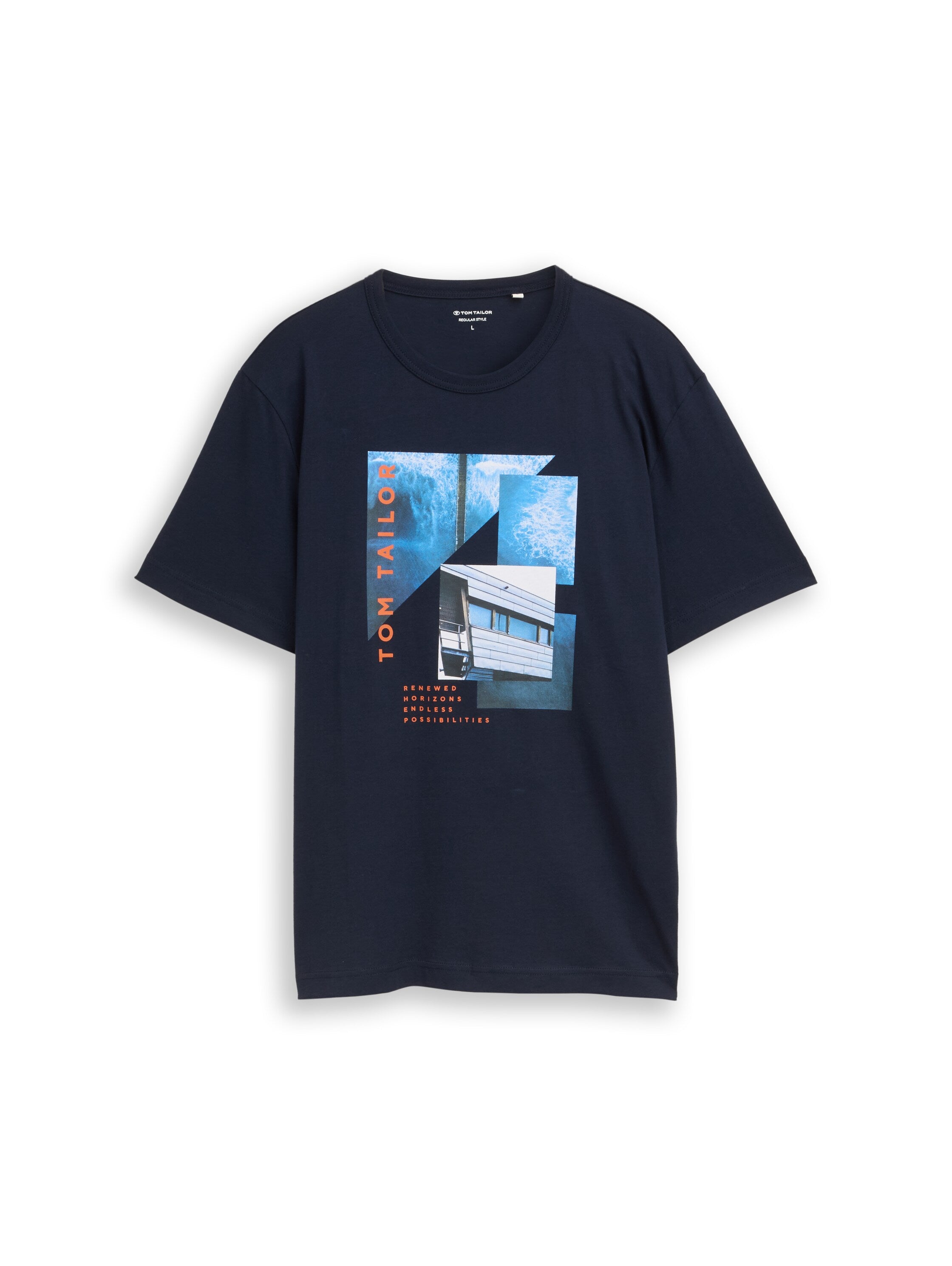 Tom Tailor Navy T-Shirt With Front Design