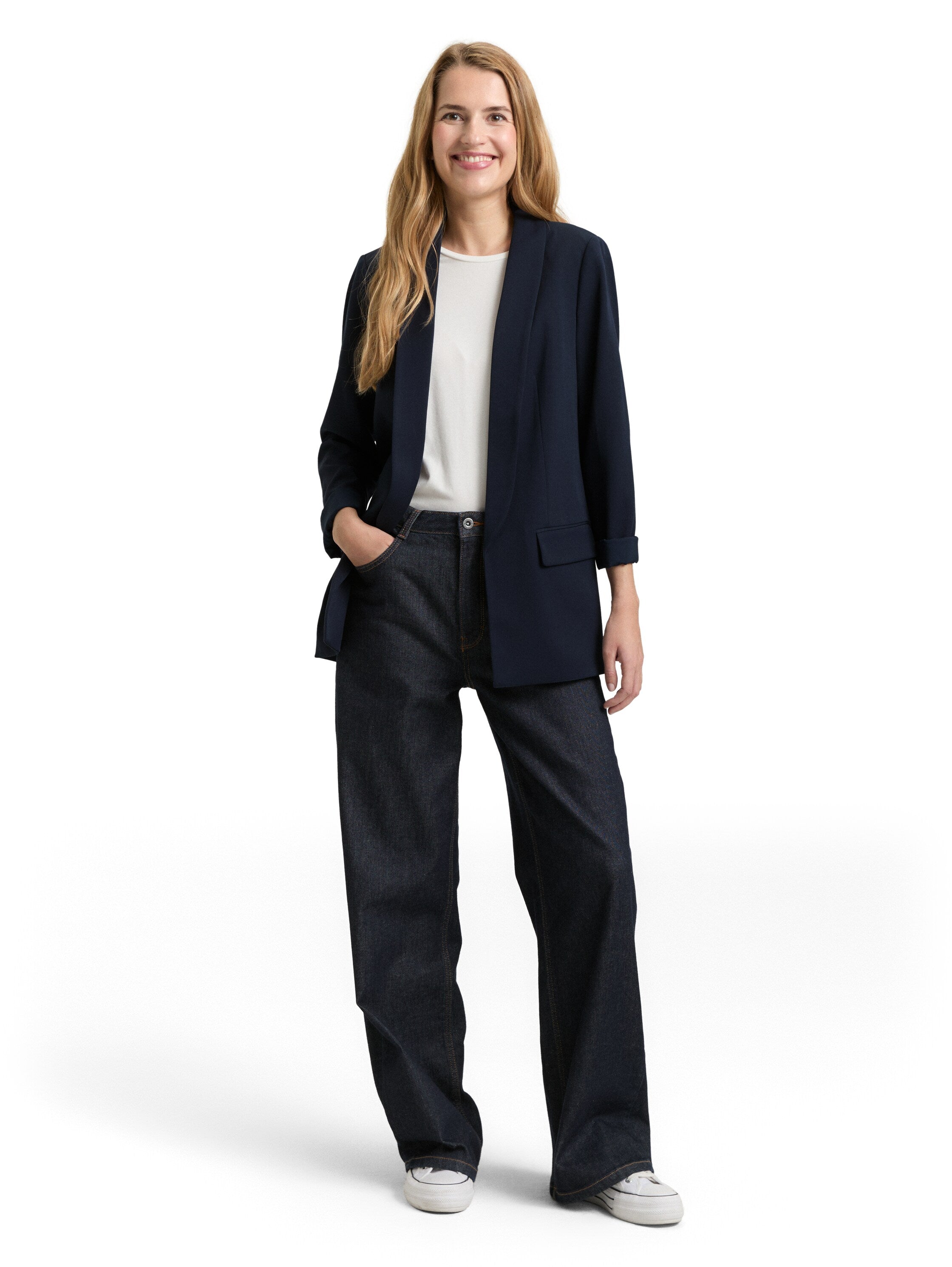 Tom Tailor Navy Relaxed Cut Blazer