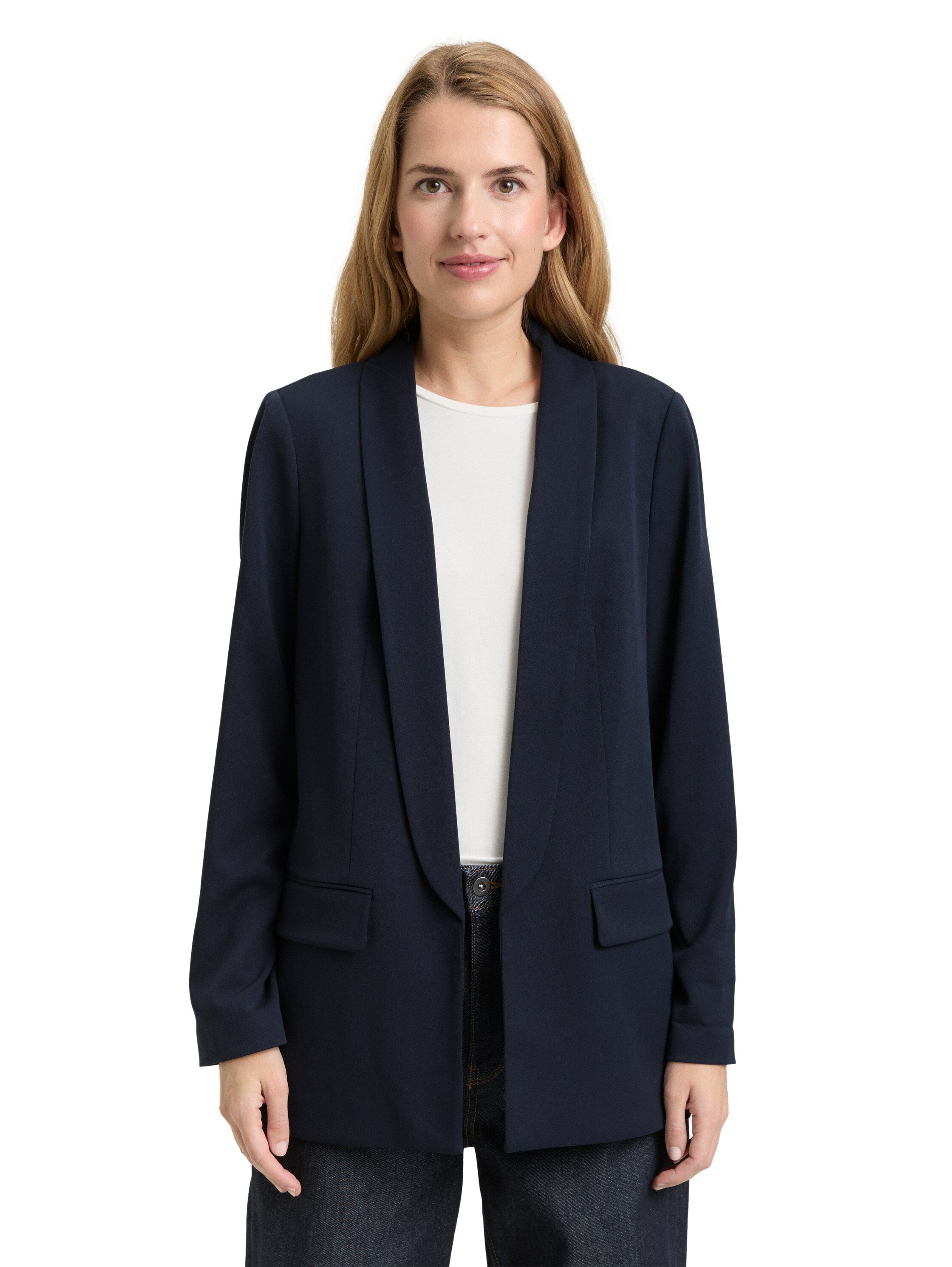 Tom Tailor Navy Relaxed Cut Blazer